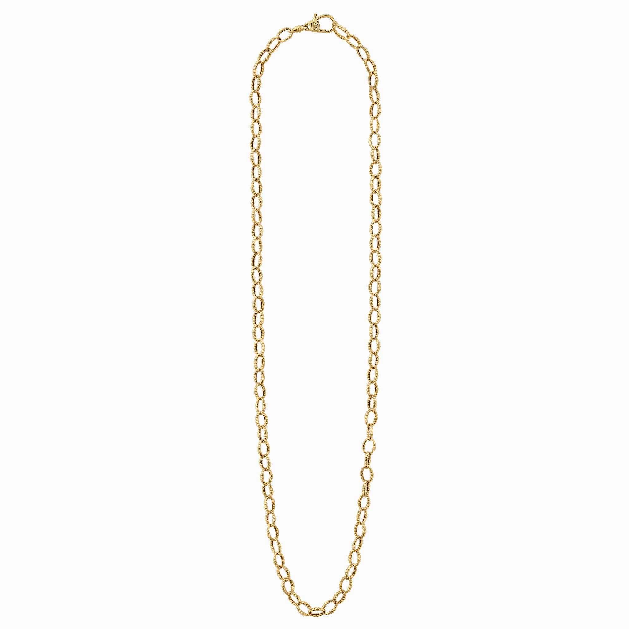 Caviar Gold 18K Gold Fluted Link Necklace