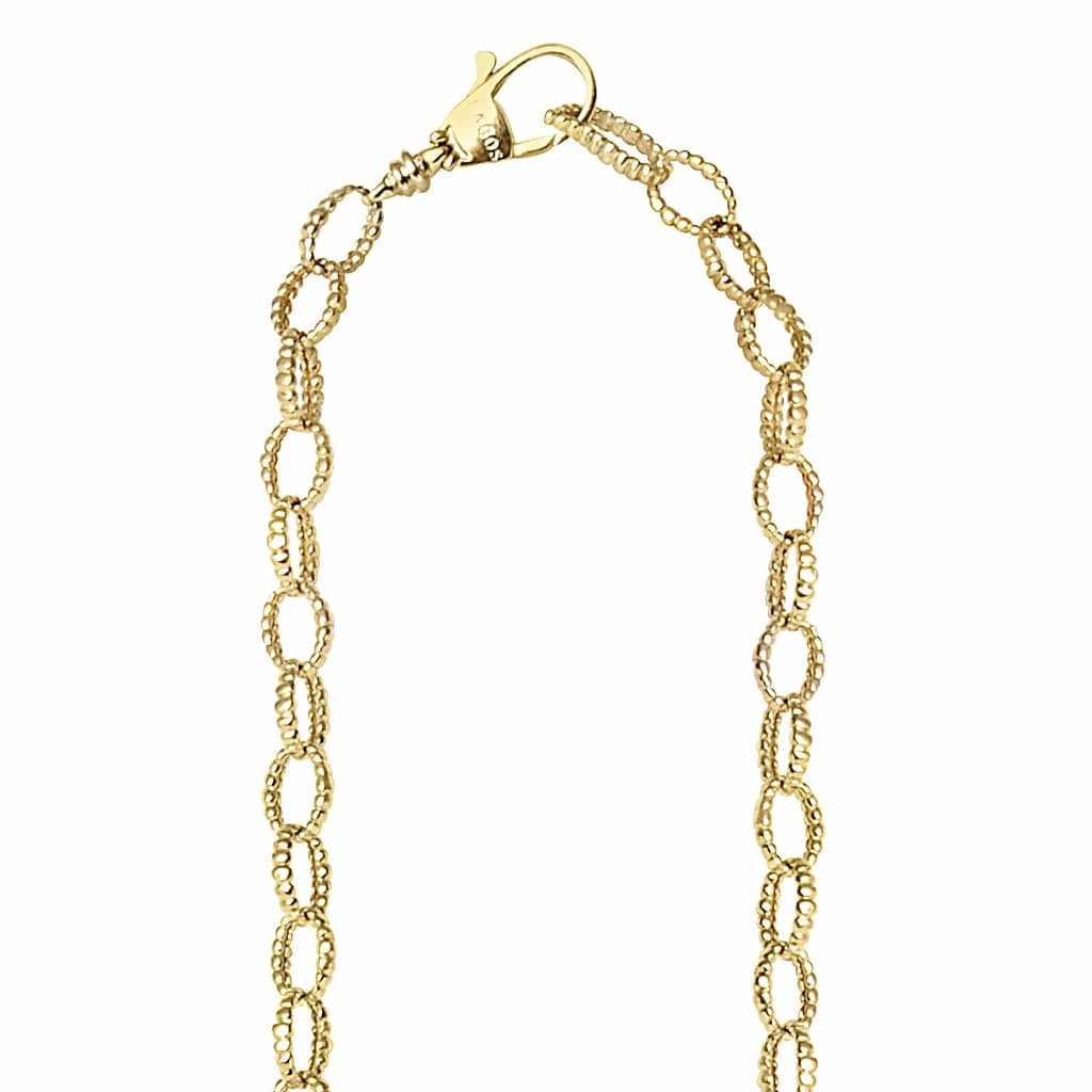 Caviar Gold 18K Gold Fluted Link Necklace