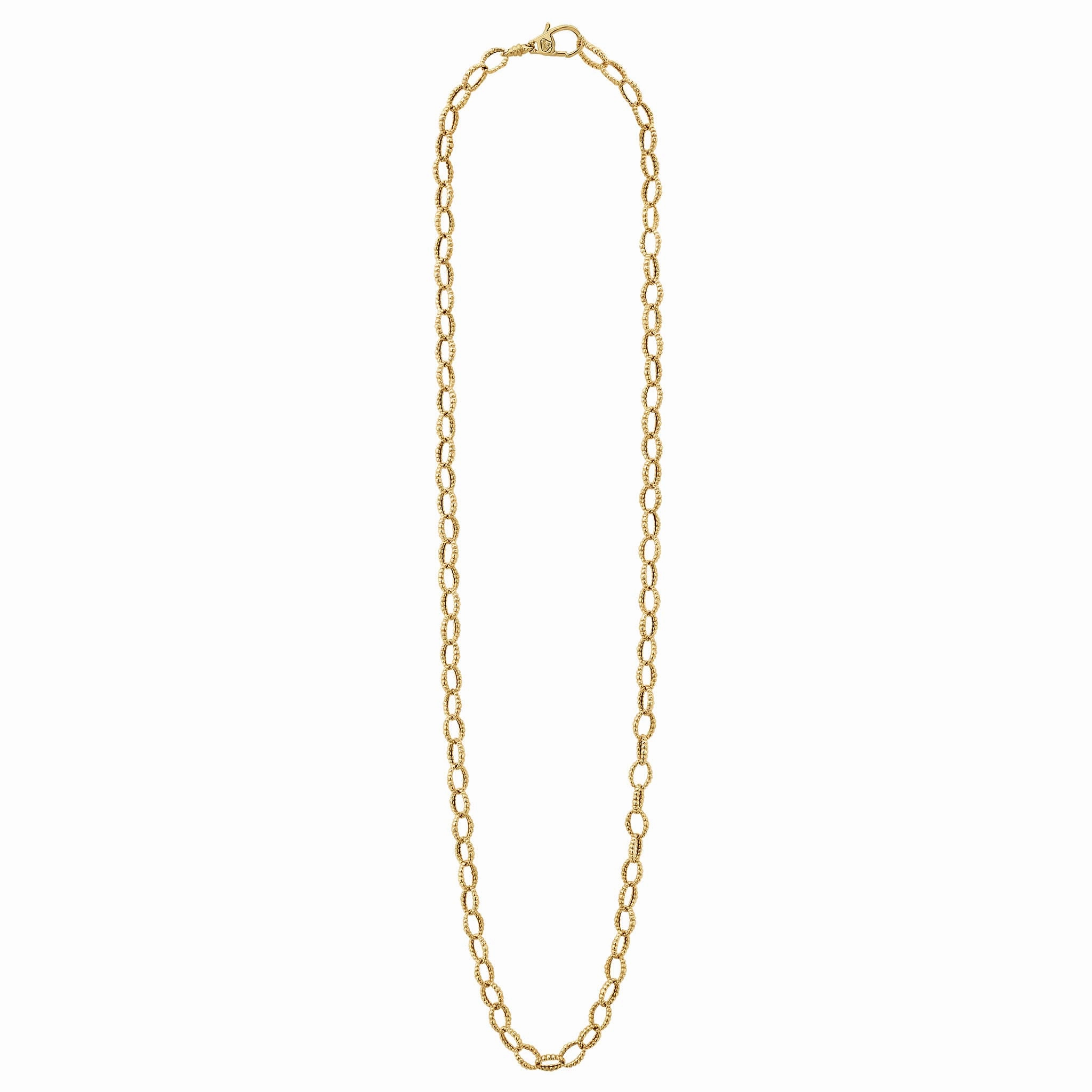 Caviar Gold 18K Gold Fluted Link Necklace