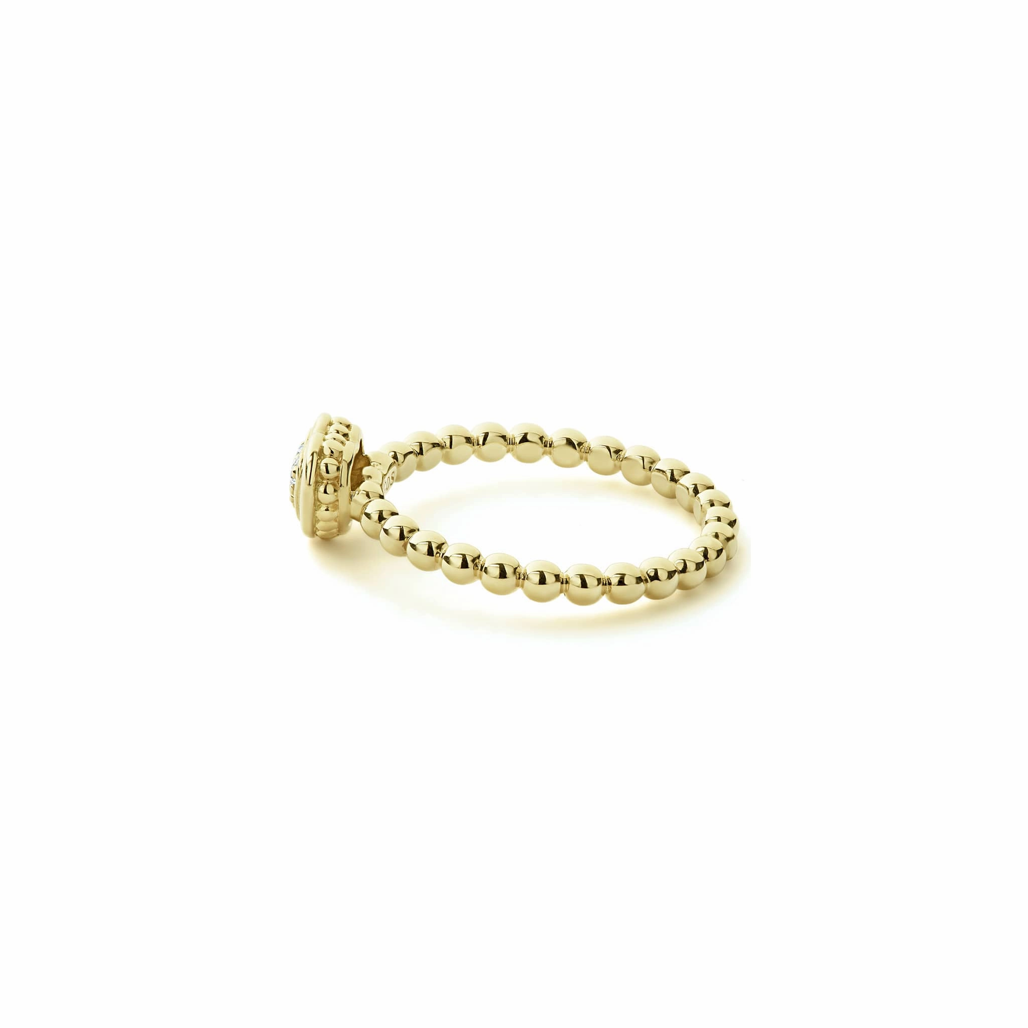Caviar Gold 18K Gold Heart Diamond Ring