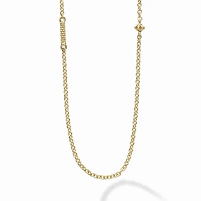 Caviar Gold 32 Inch Gold Caviar Chain Necklace
