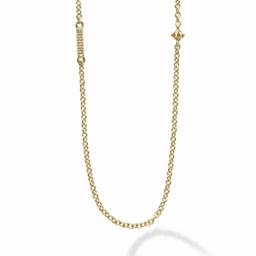 Caviar Gold 32 Inch Gold Caviar Chain Necklace