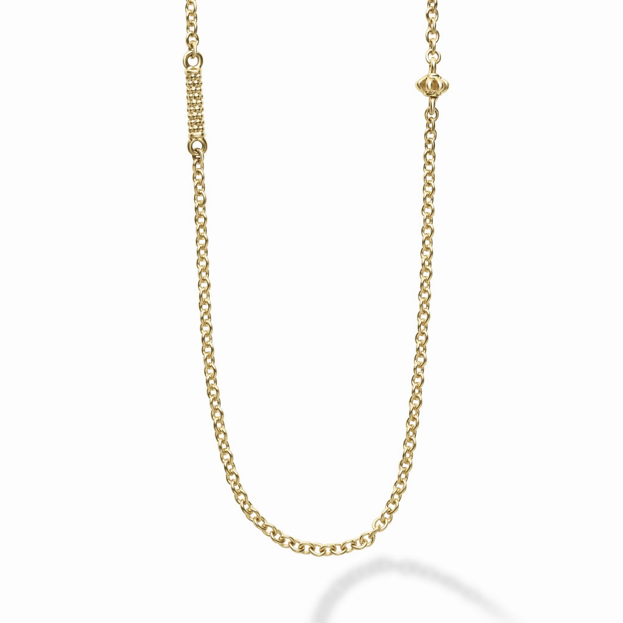 Caviar Gold 32 Inch Gold Caviar Chain Necklace