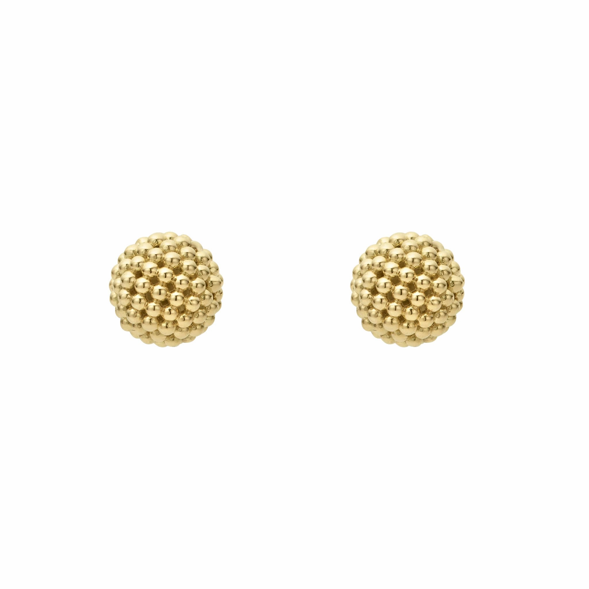 Caviar Gold Beaded 18K Gold Stud Earrings