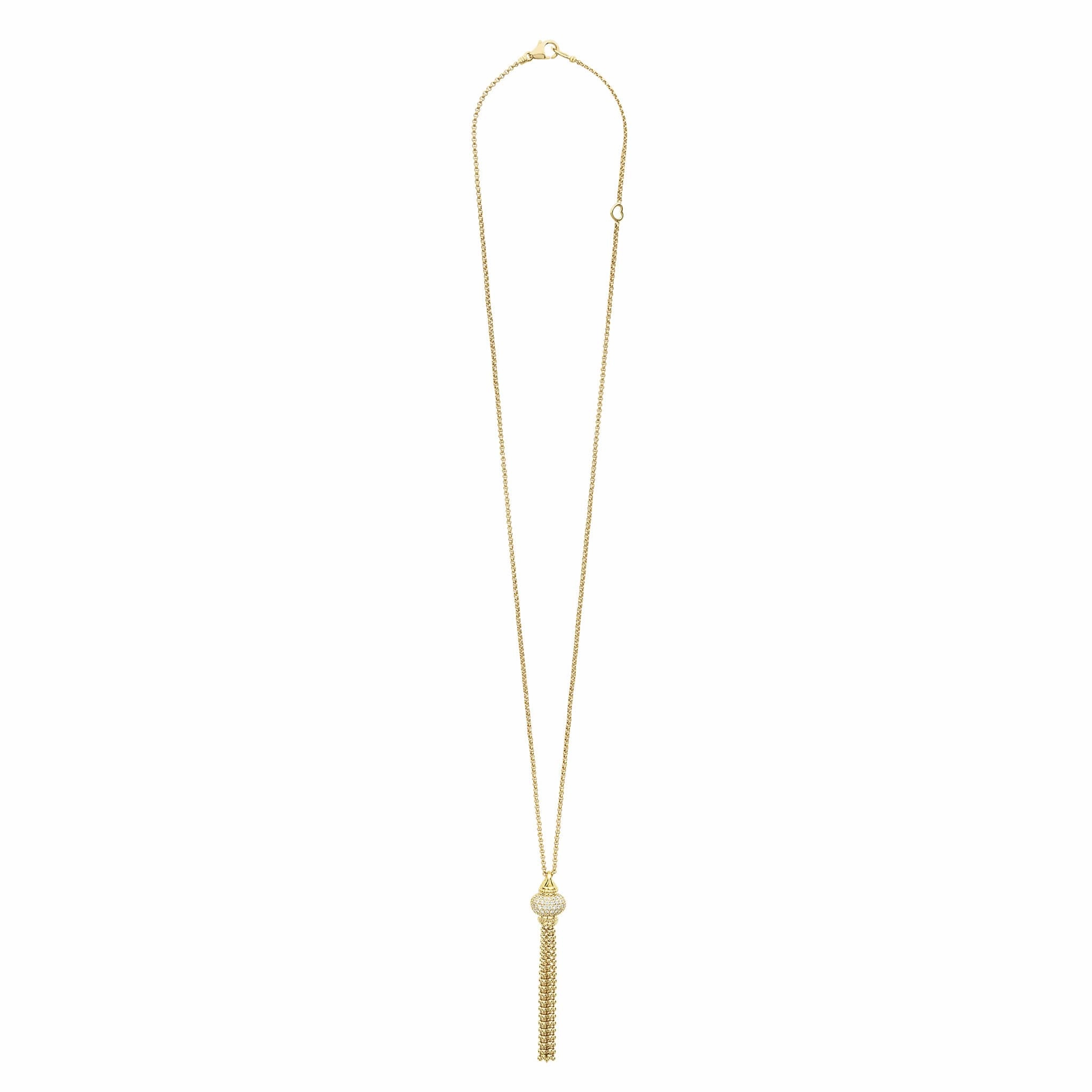 Caviar Gold Caviar Tassel Diamond Pendant Necklace