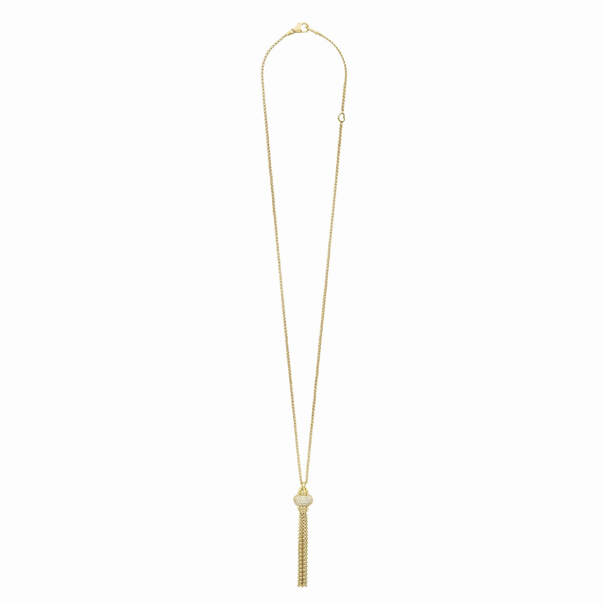 Caviar Gold Caviar Tassel Diamond Pendant Necklace