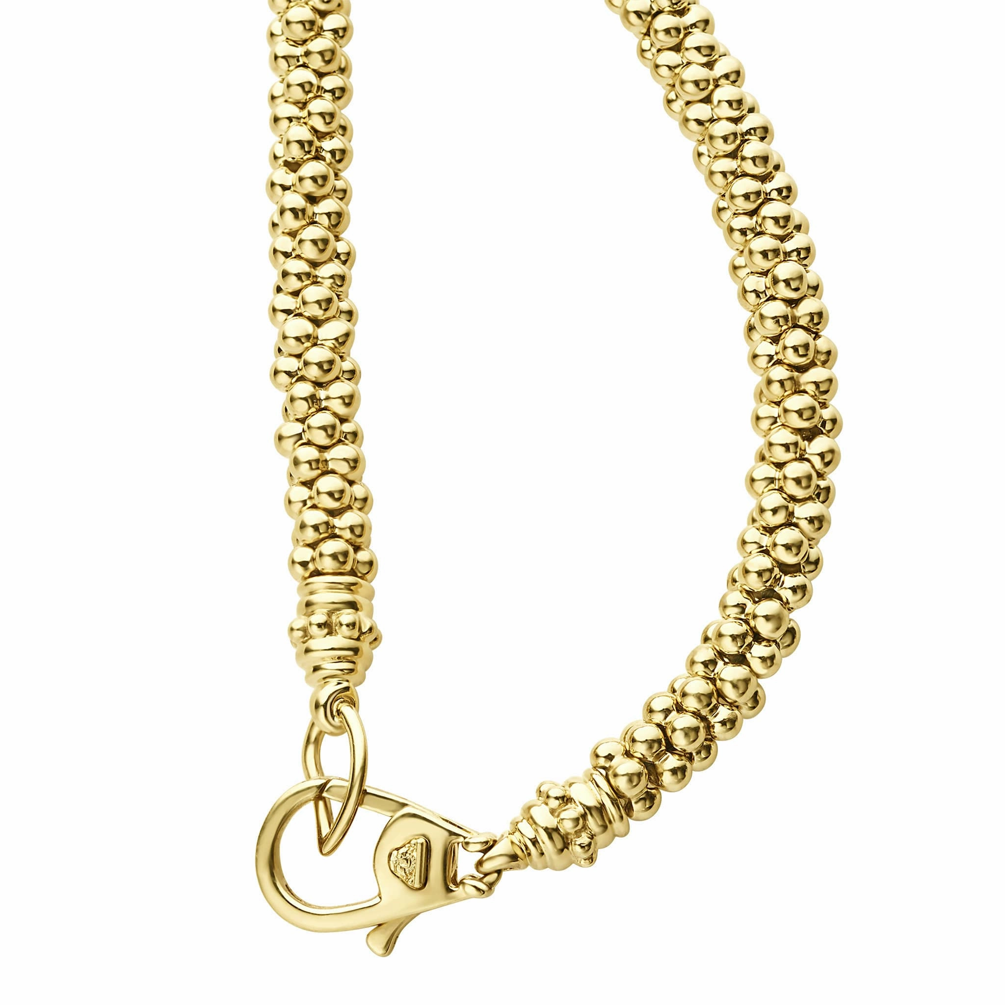 Caviar Gold Diamond Long Station Caviar Necklace