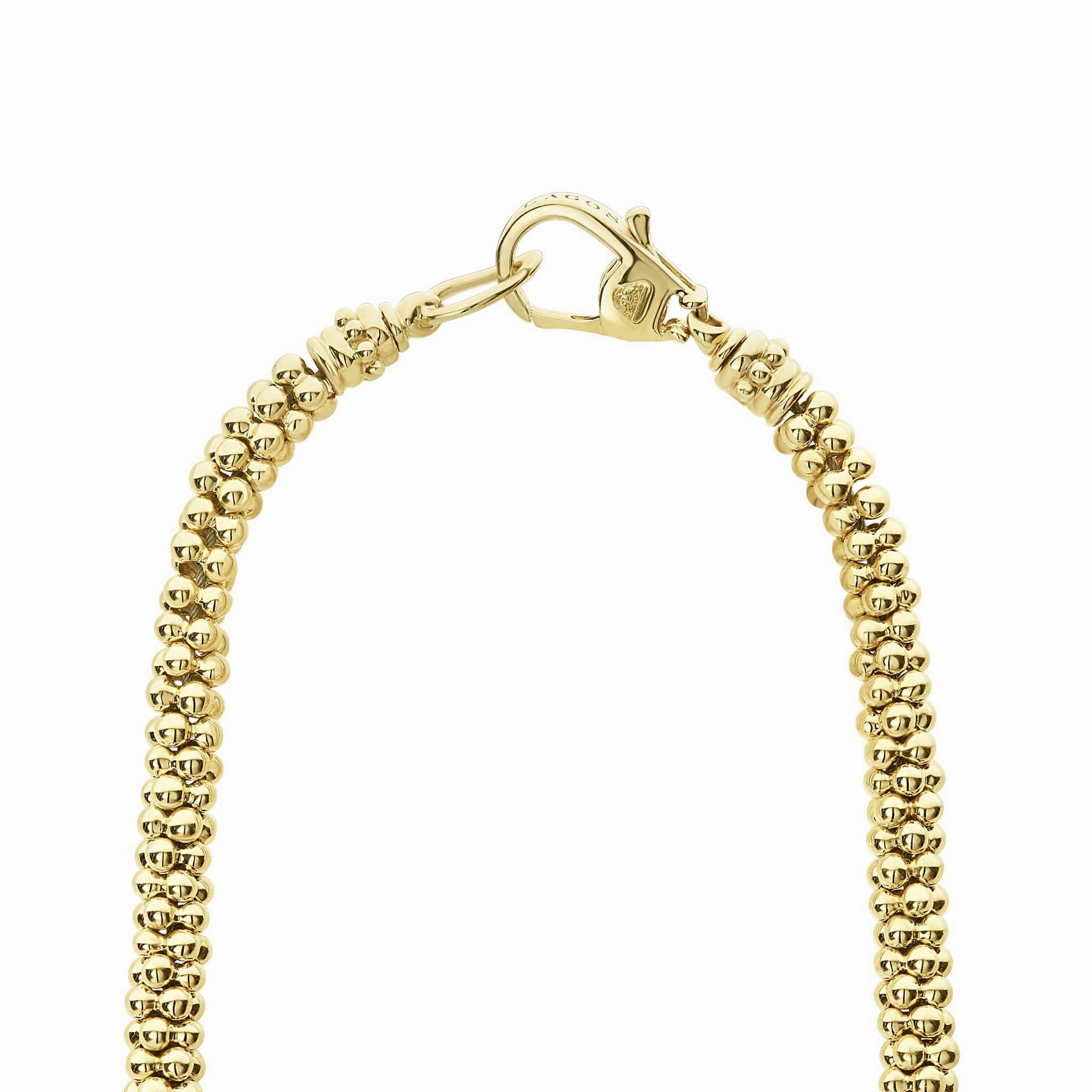 Caviar Gold Diamond Medium Station Caviar Necklace