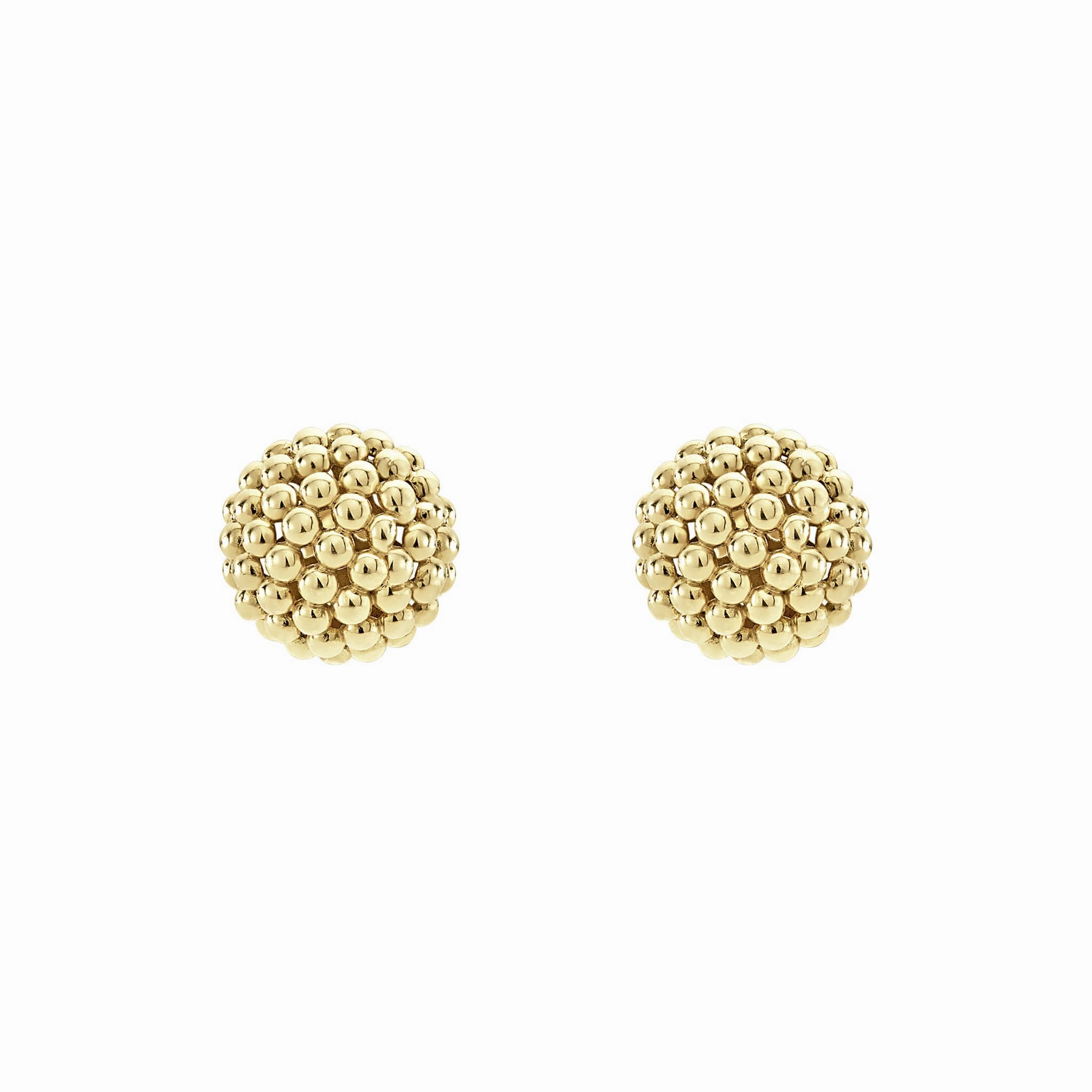 Caviar Gold Large 18K Gold Beaded Stud Earrings