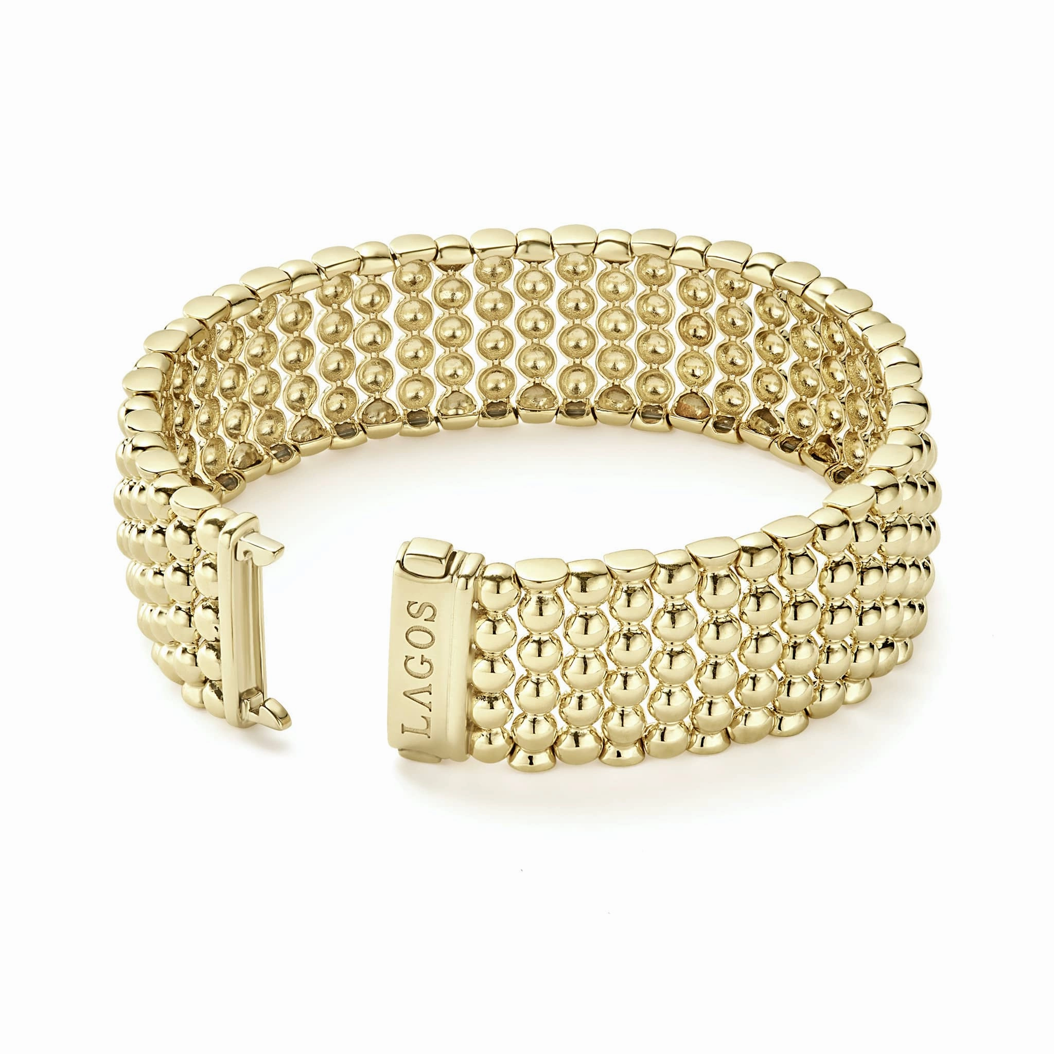 Caviar Gold Statement 18K Gold Caviar Bracelet | 20mm
