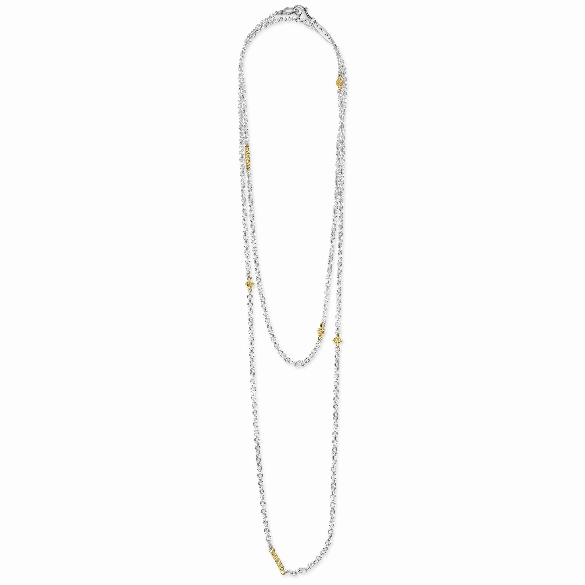 Caviar Icon 32 Inch Two-Tone Caviar Chain Necklace