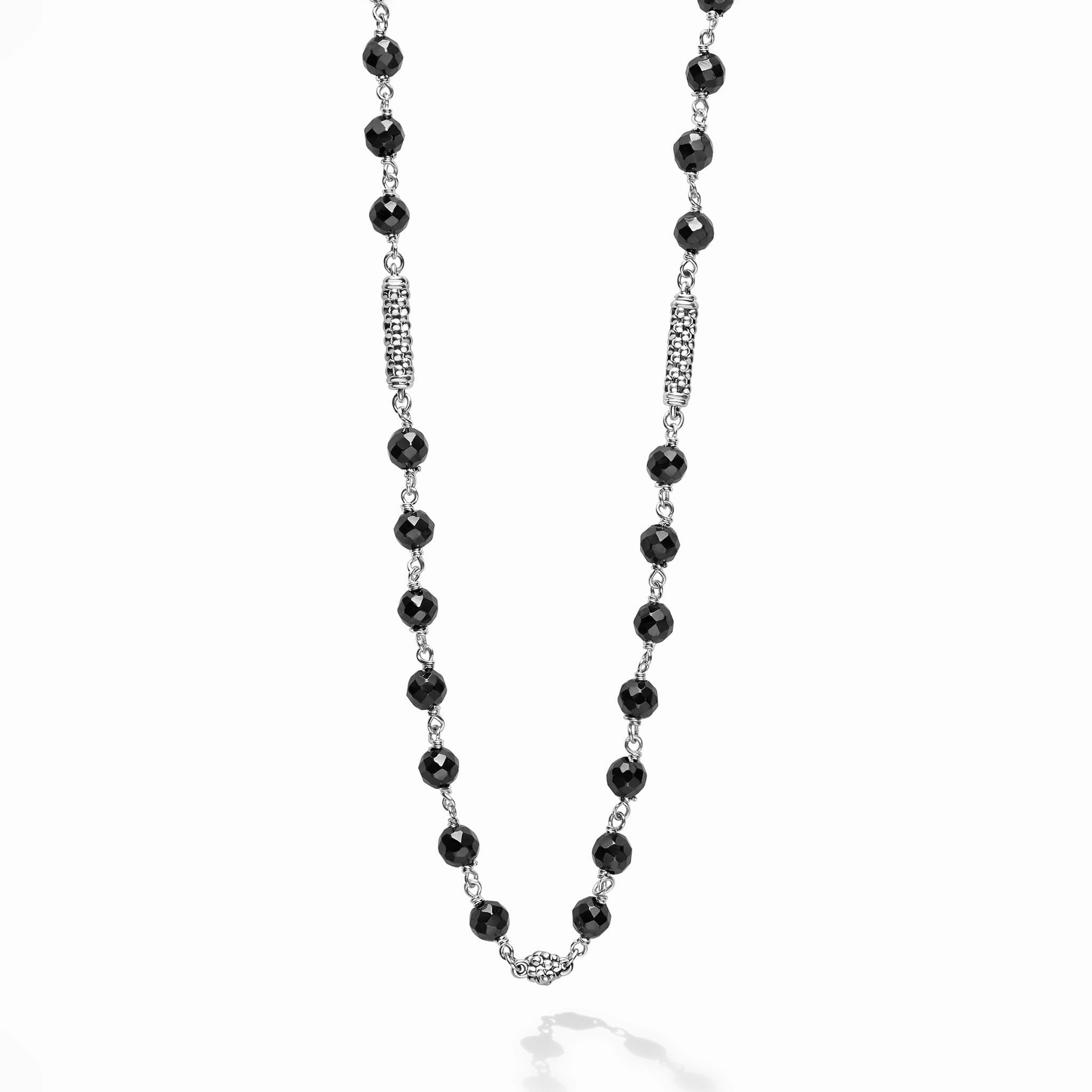 Caviar Icon Black Ceramic Beaded Necklace