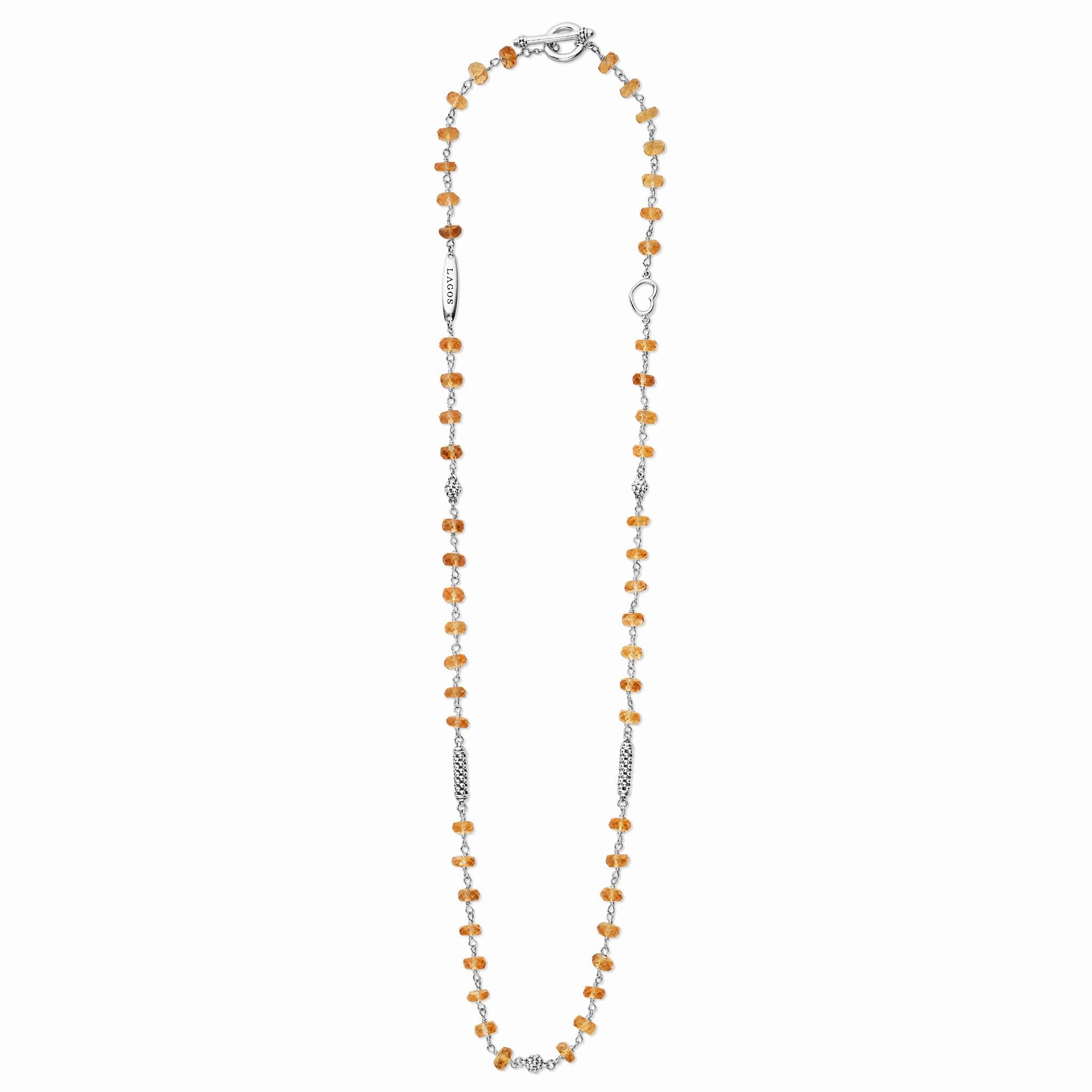 Caviar Icon Citrine Beaded Necklace