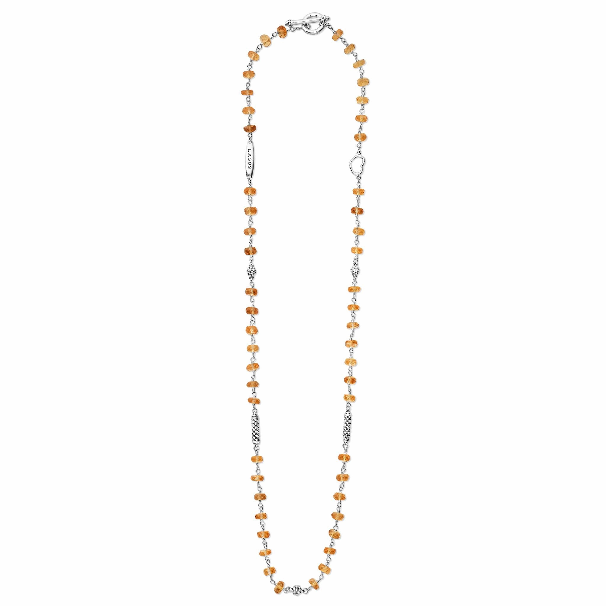 Caviar Icon Citrine Beaded Necklace