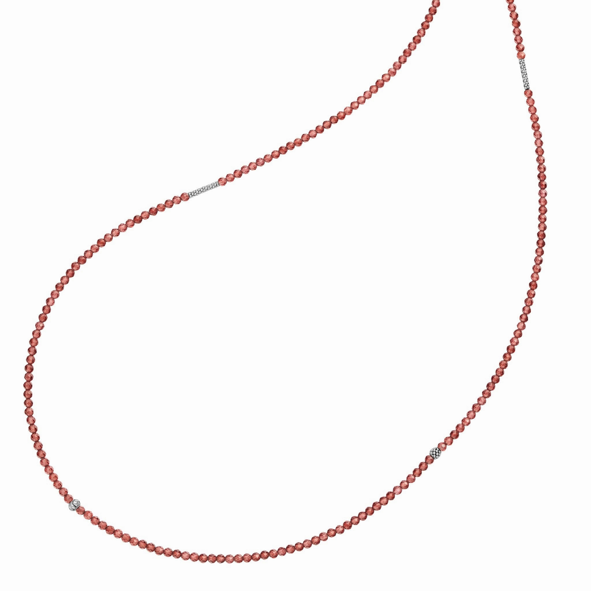 Caviar Icon Garnet Necklace