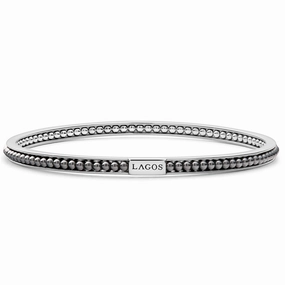 Caviar Icon Hematite Bangle