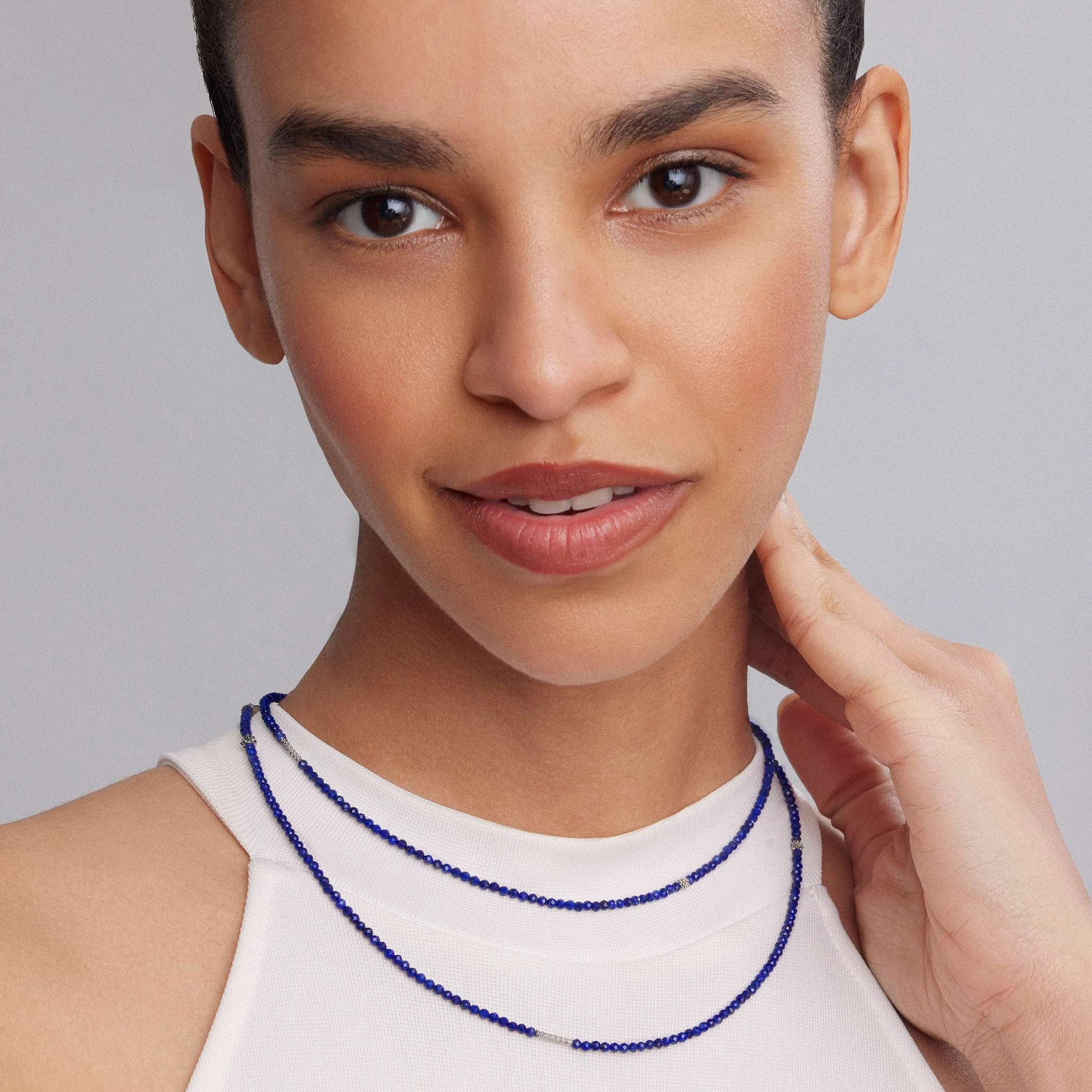 Caviar Icon Lapis Necklace