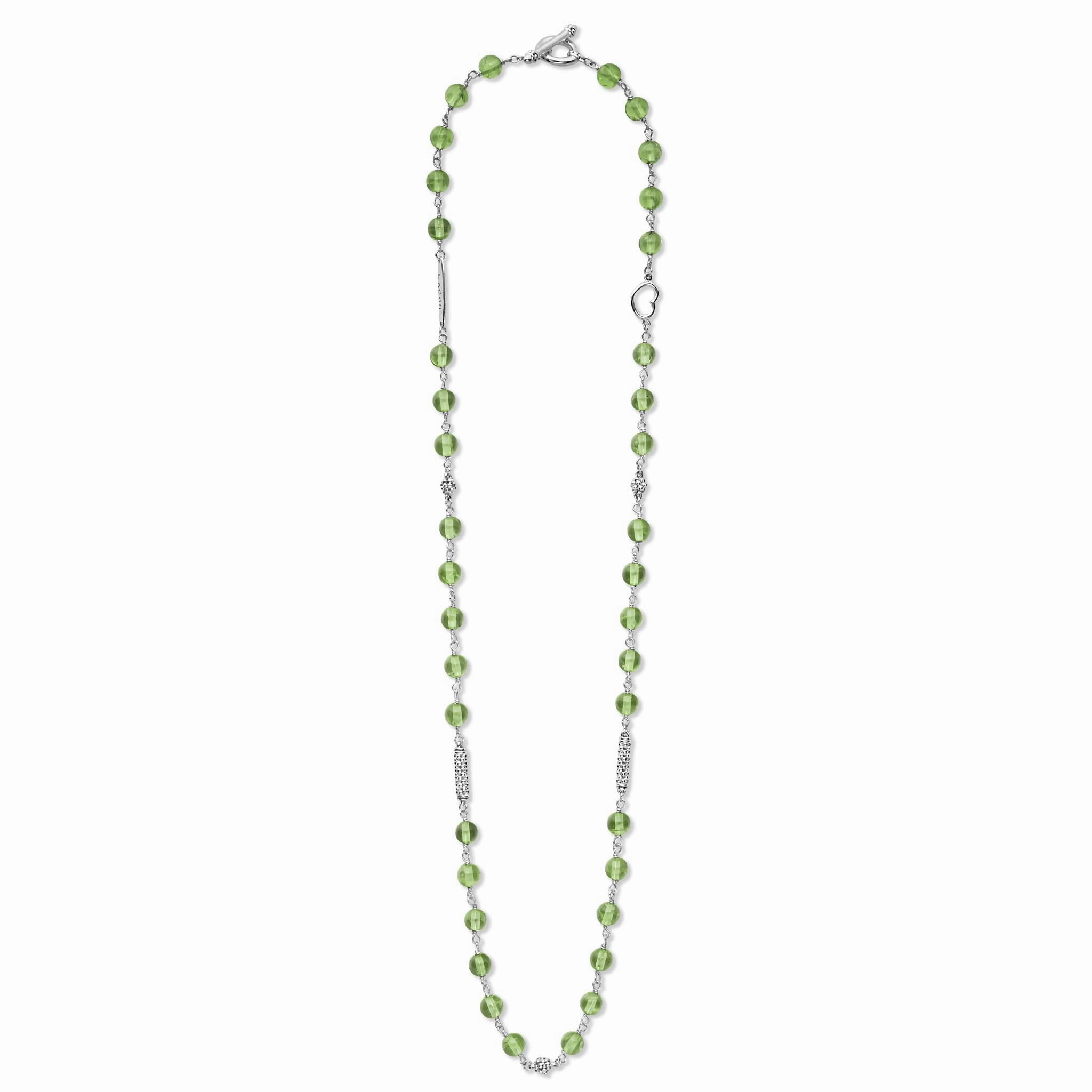 Caviar Icon Peridot Beaded Necklace