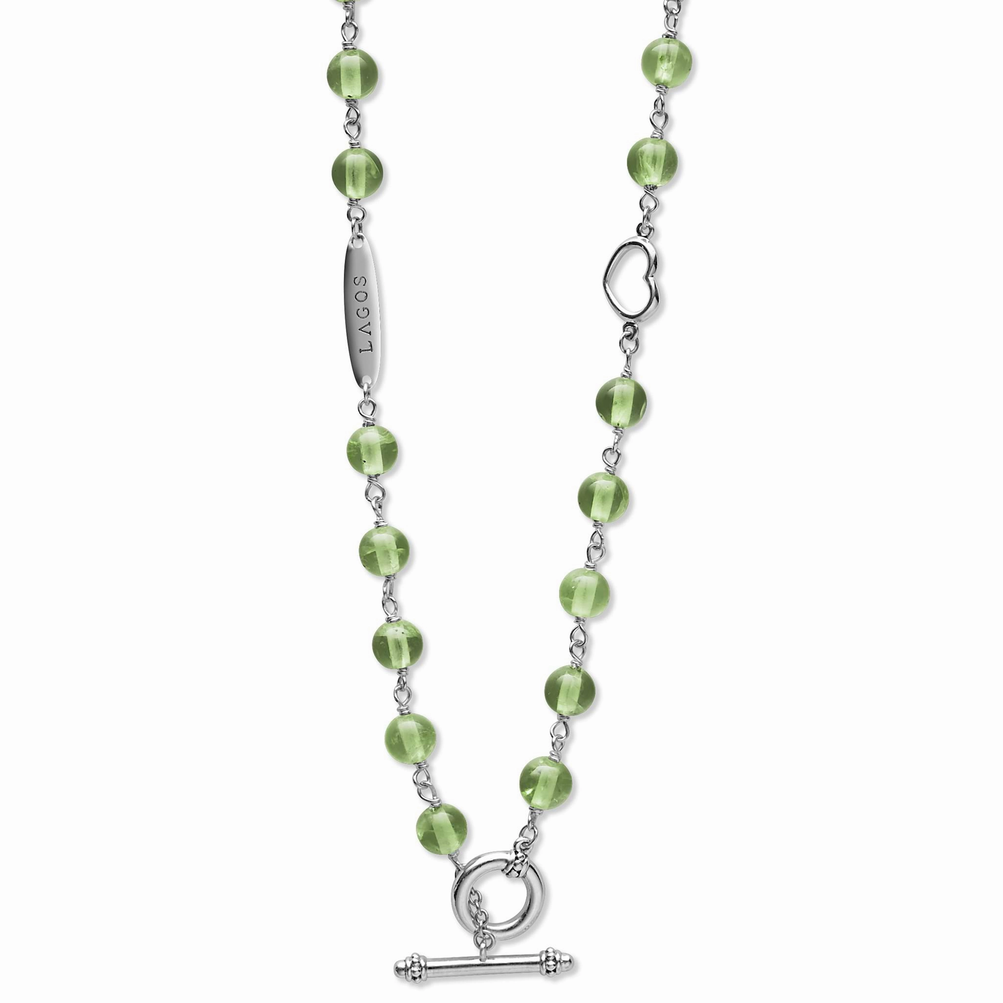 Caviar Icon Peridot Beaded Necklace