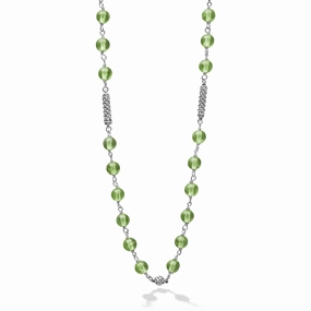Caviar Icon Peridot Beaded Necklace