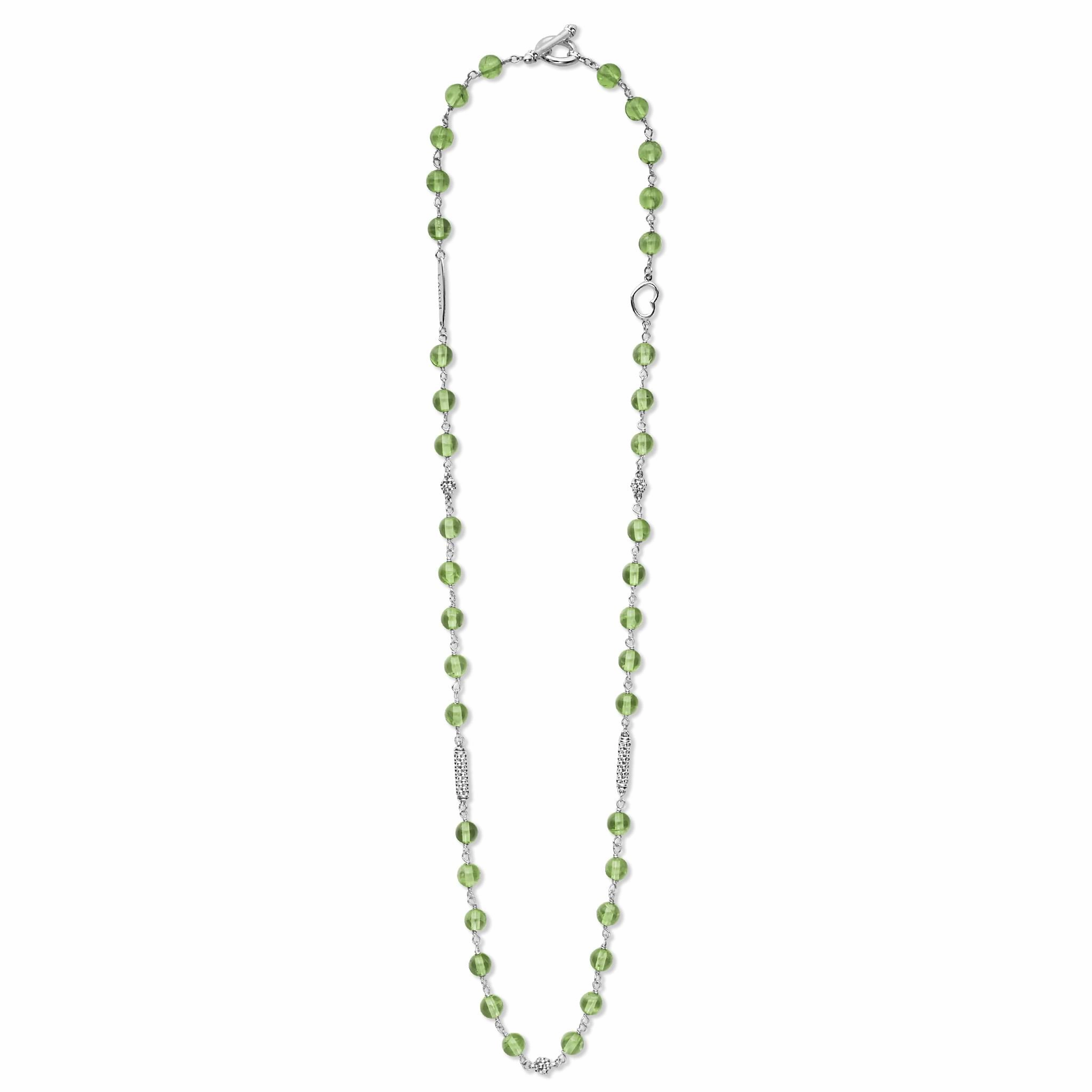 Caviar Icon Peridot Beaded Necklace
