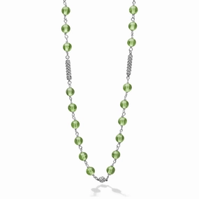 Caviar Icon Peridot Beaded Necklace