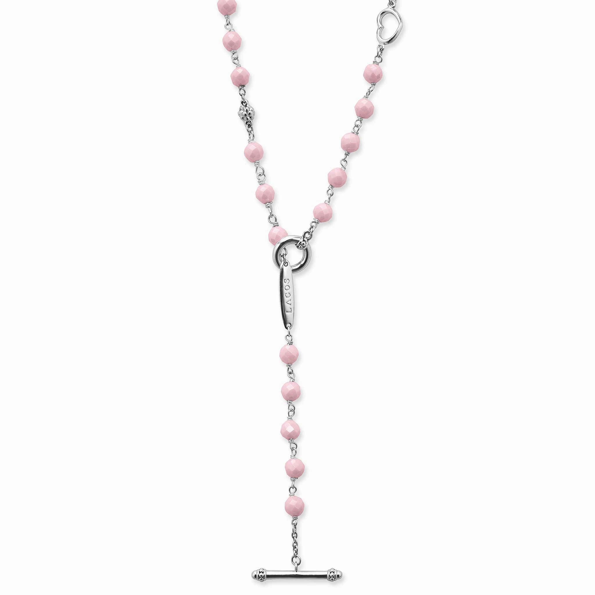 Caviar Icon Pink Ceramic Beaded Necklace