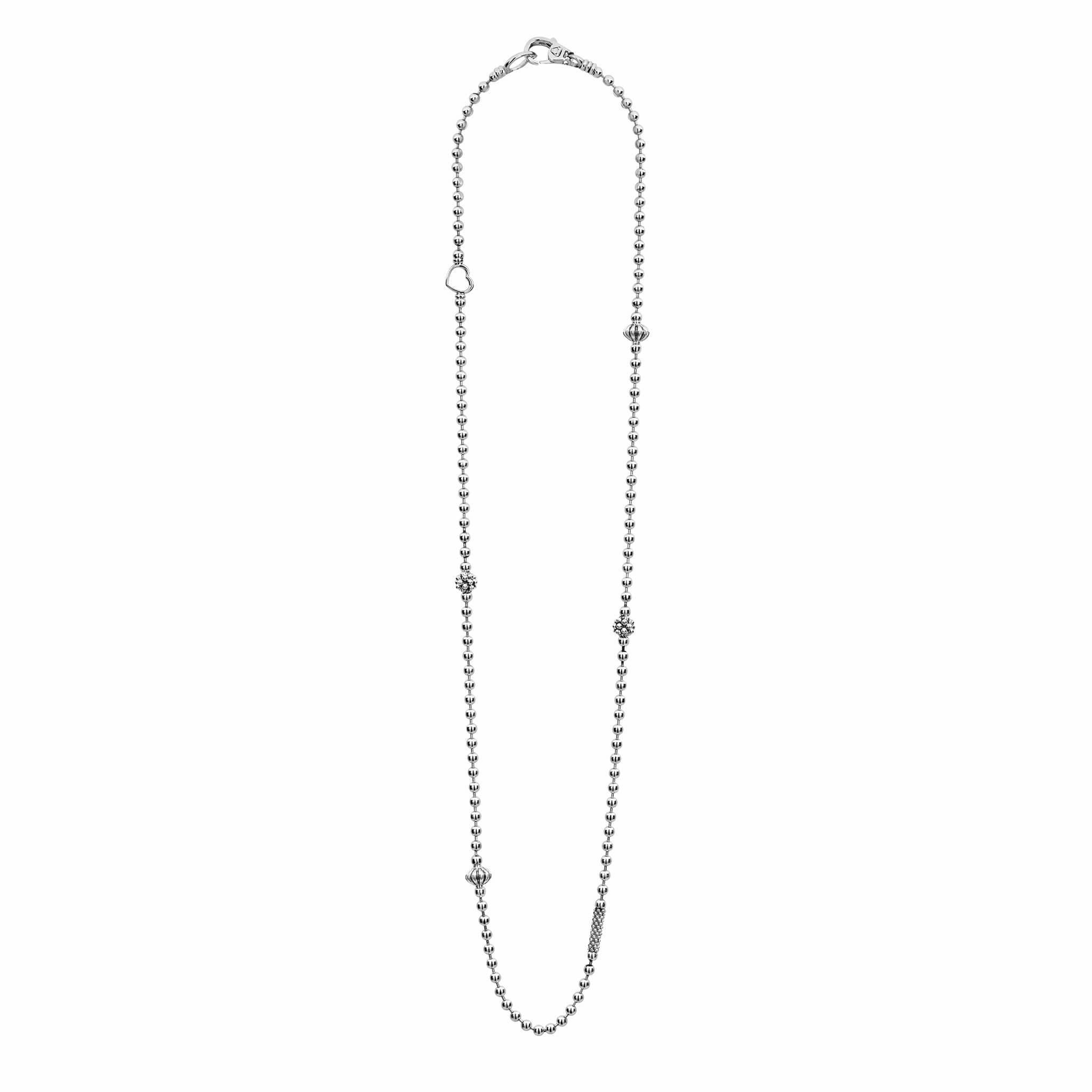 Caviar Icon Silver Caviar Beaded Necklace