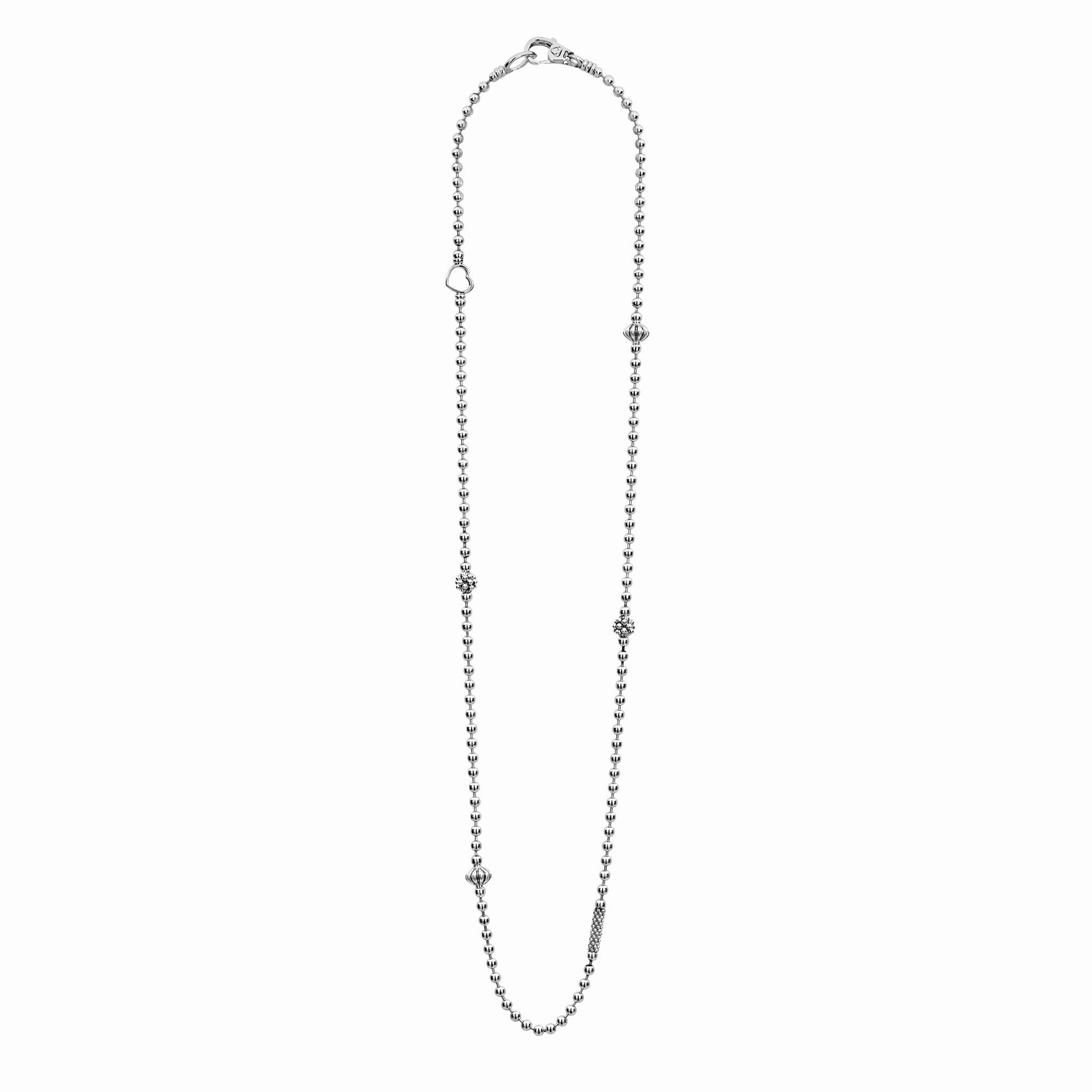 Caviar Icon Silver Caviar Beaded Necklace