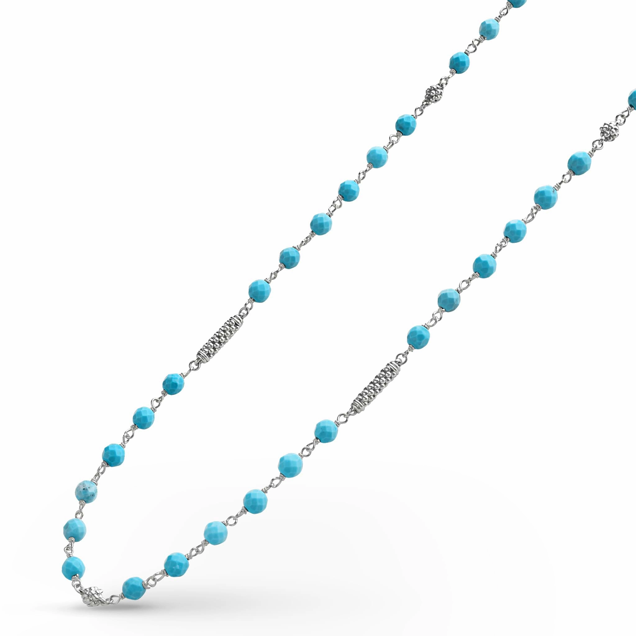 Caviar Icon Turquoise Beaded Necklace