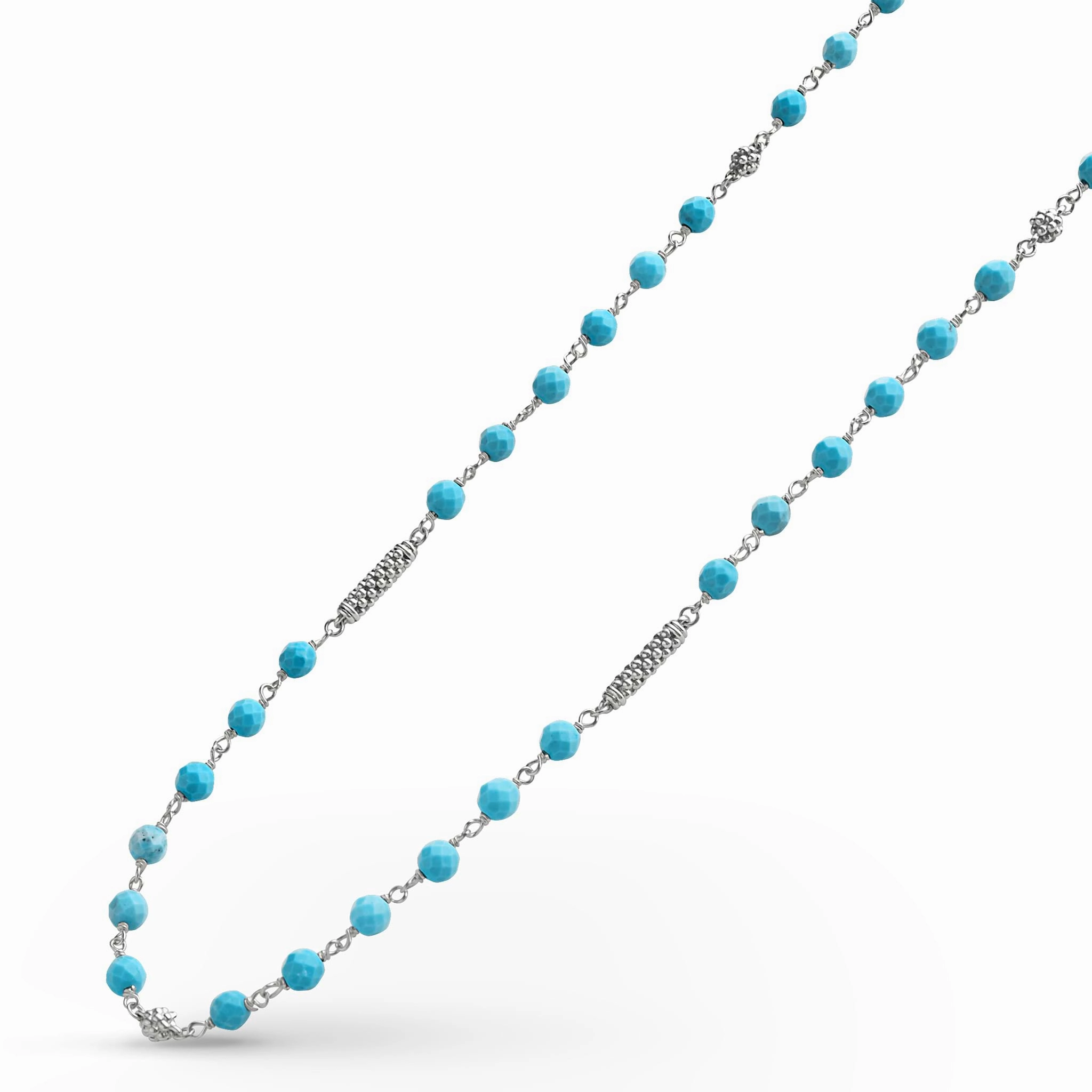 Caviar Icon Turquoise Beaded Necklace