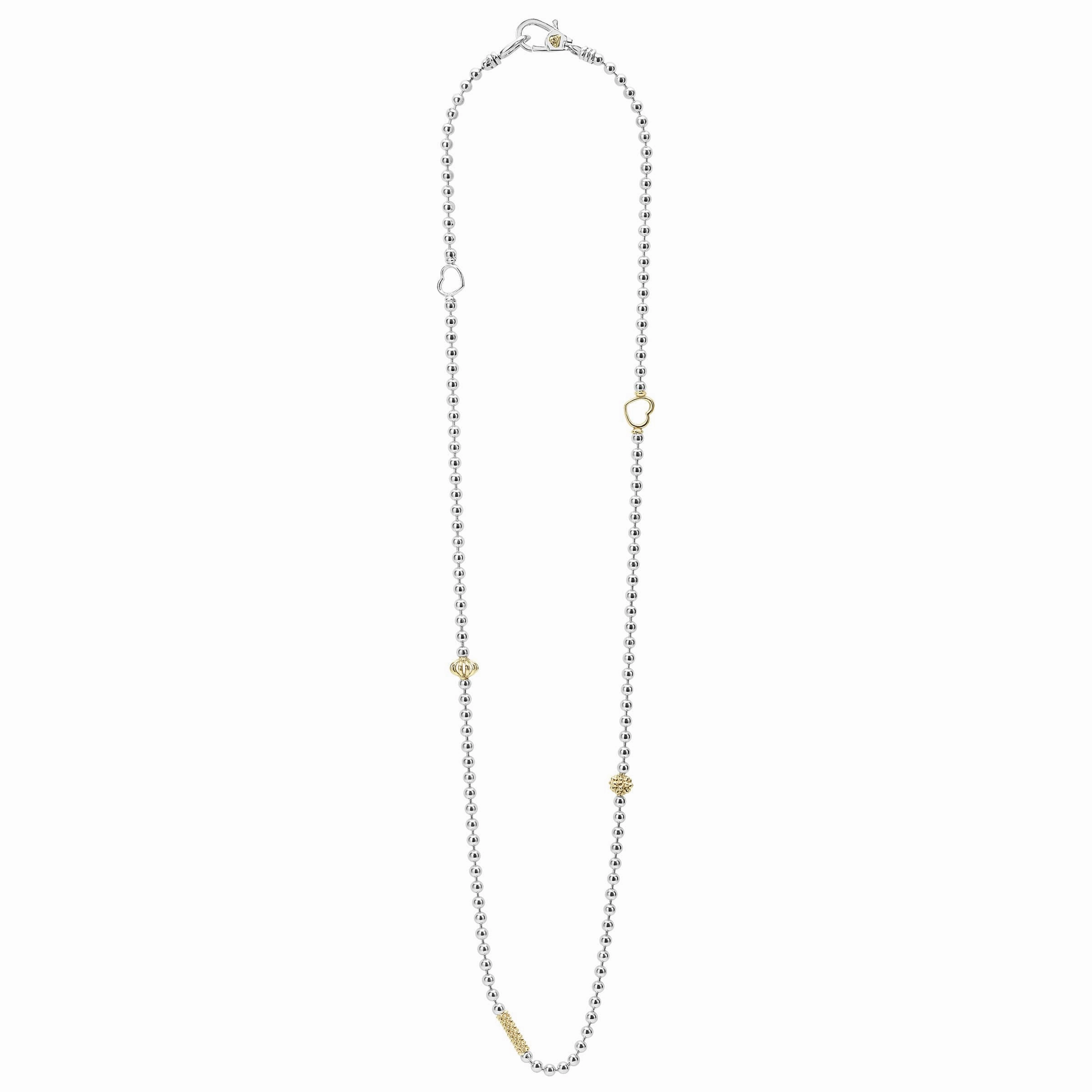 Caviar Icon Two-Tone Caviar Beaded Necklace