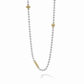 Caviar Icon Two-Tone Caviar Beaded Necklace