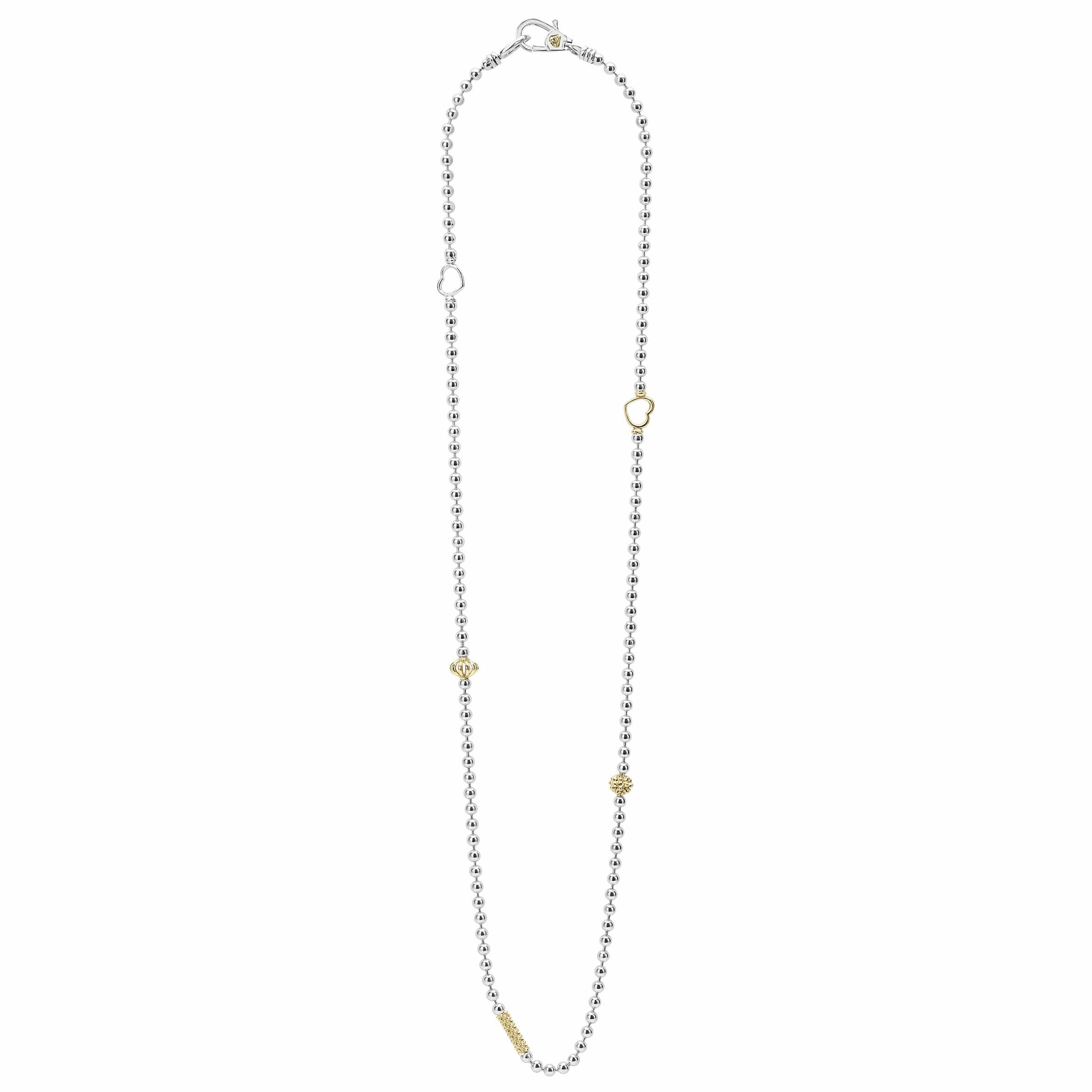 Caviar Icon Two-Tone Caviar Beaded Necklace