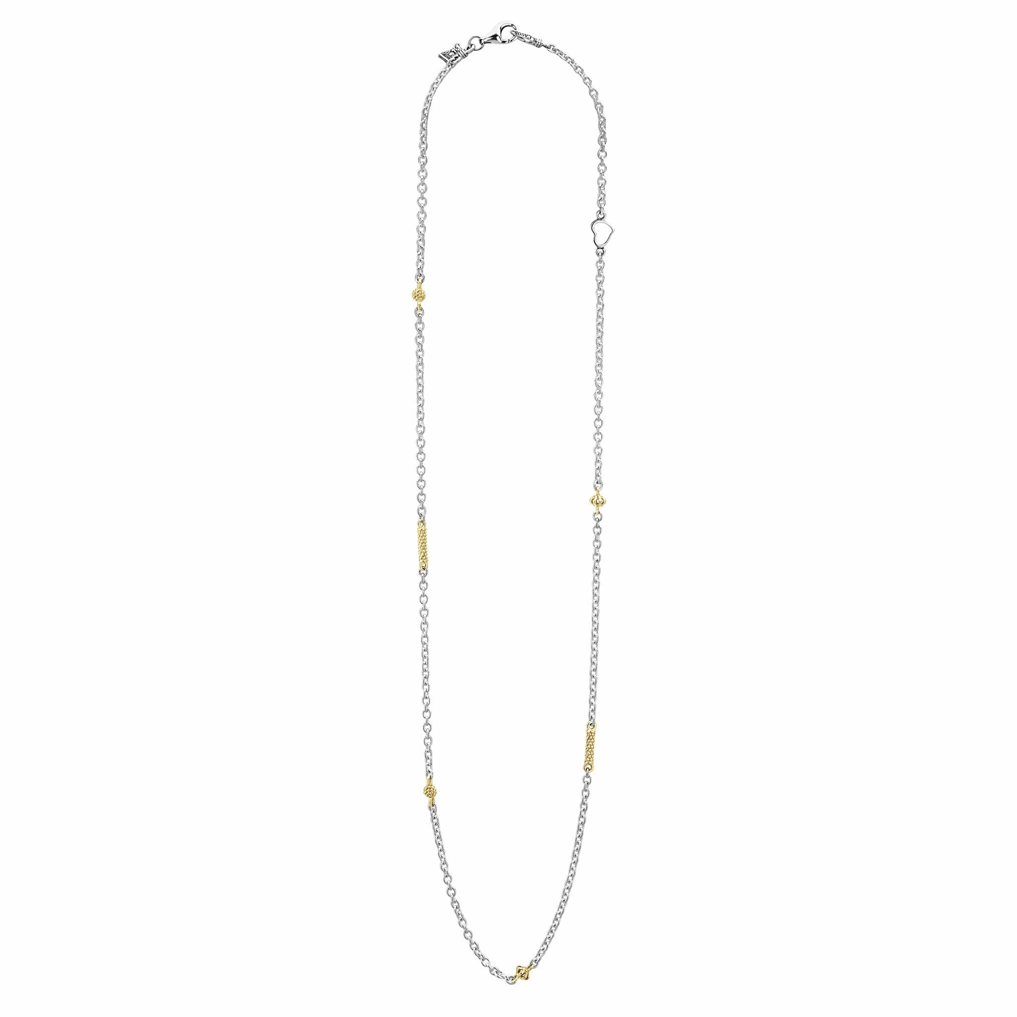 Caviar Icon Two-Tone Caviar Chain Necklace