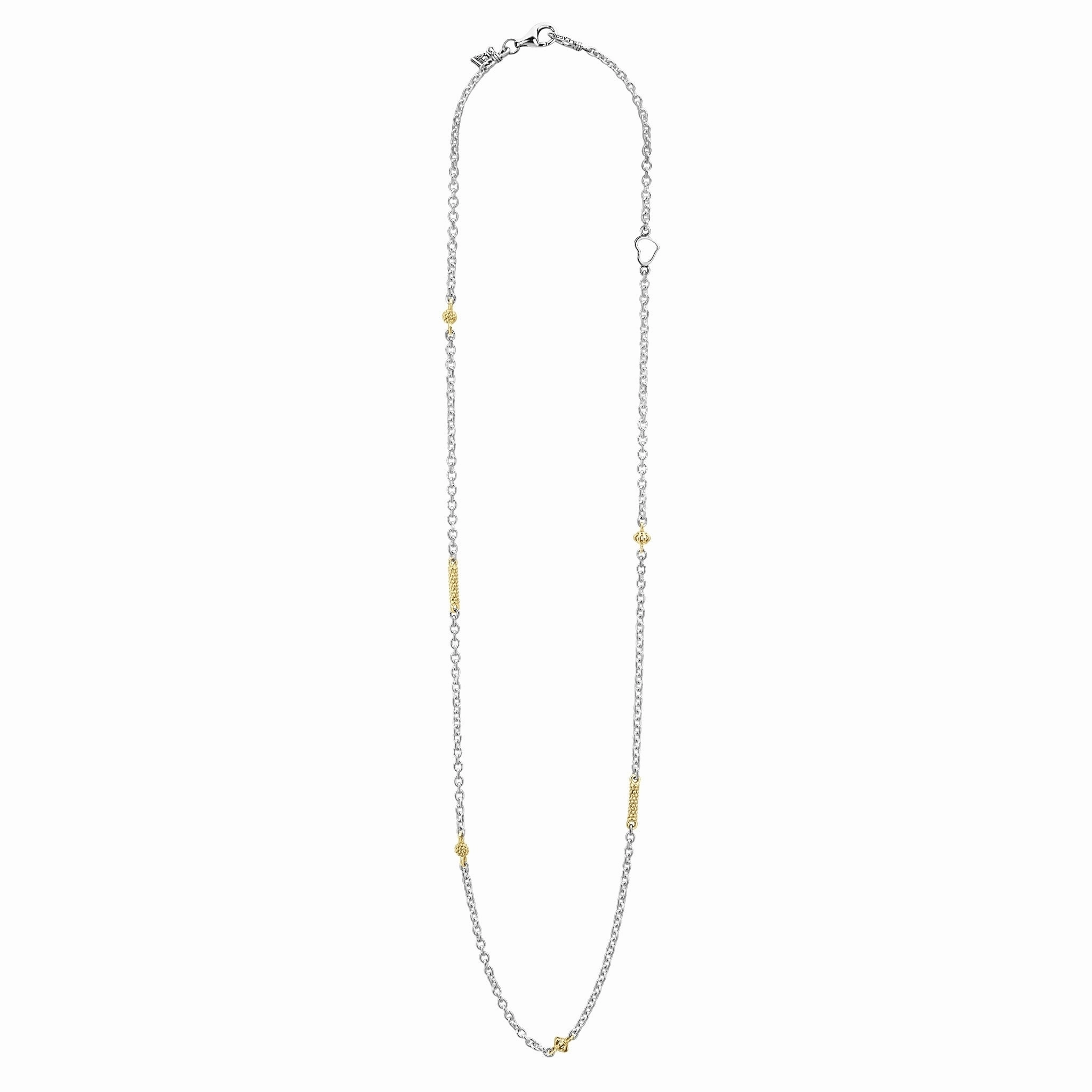 Caviar Icon Two-Tone Caviar Chain Necklace