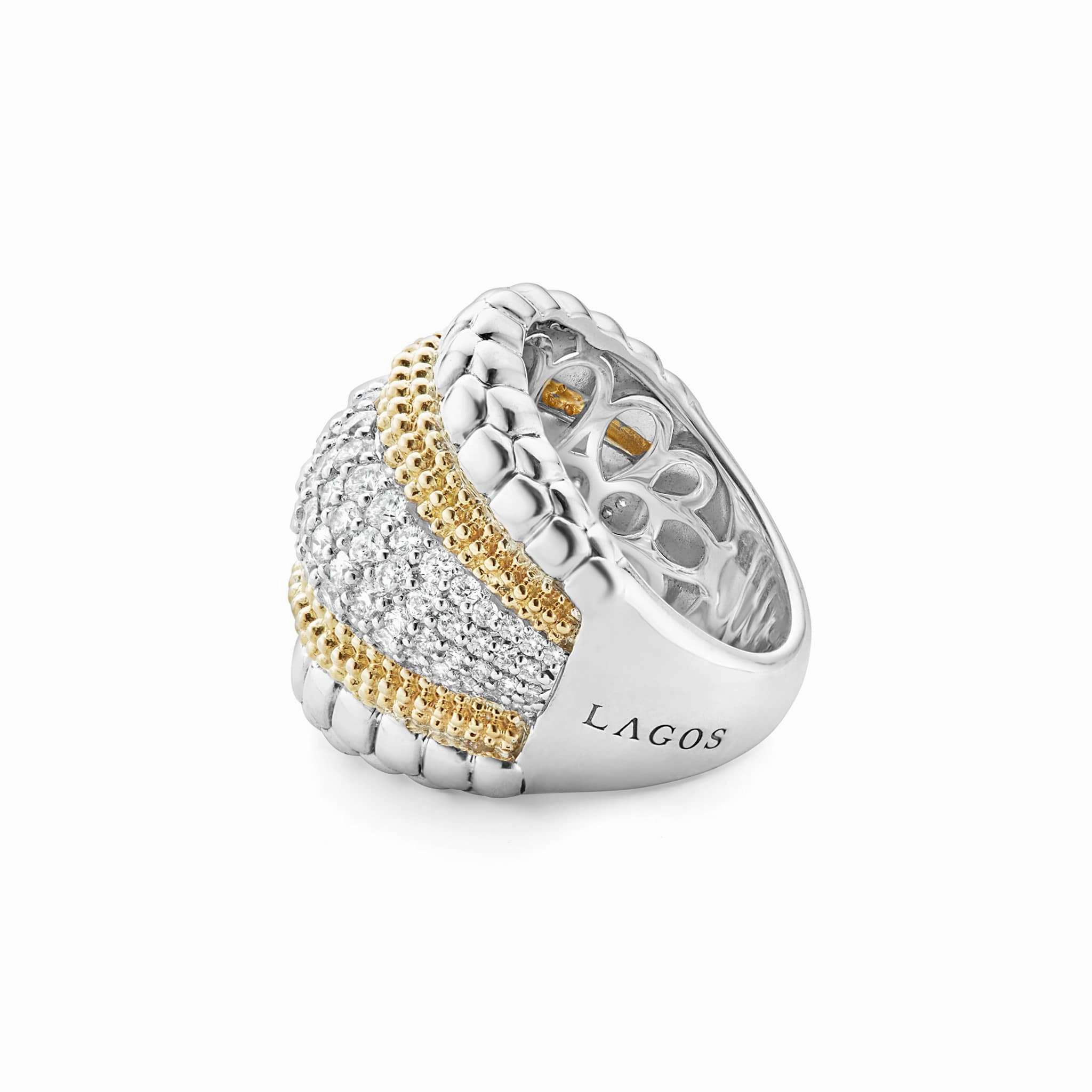 Caviar Lux Large Diamond Statement Ring