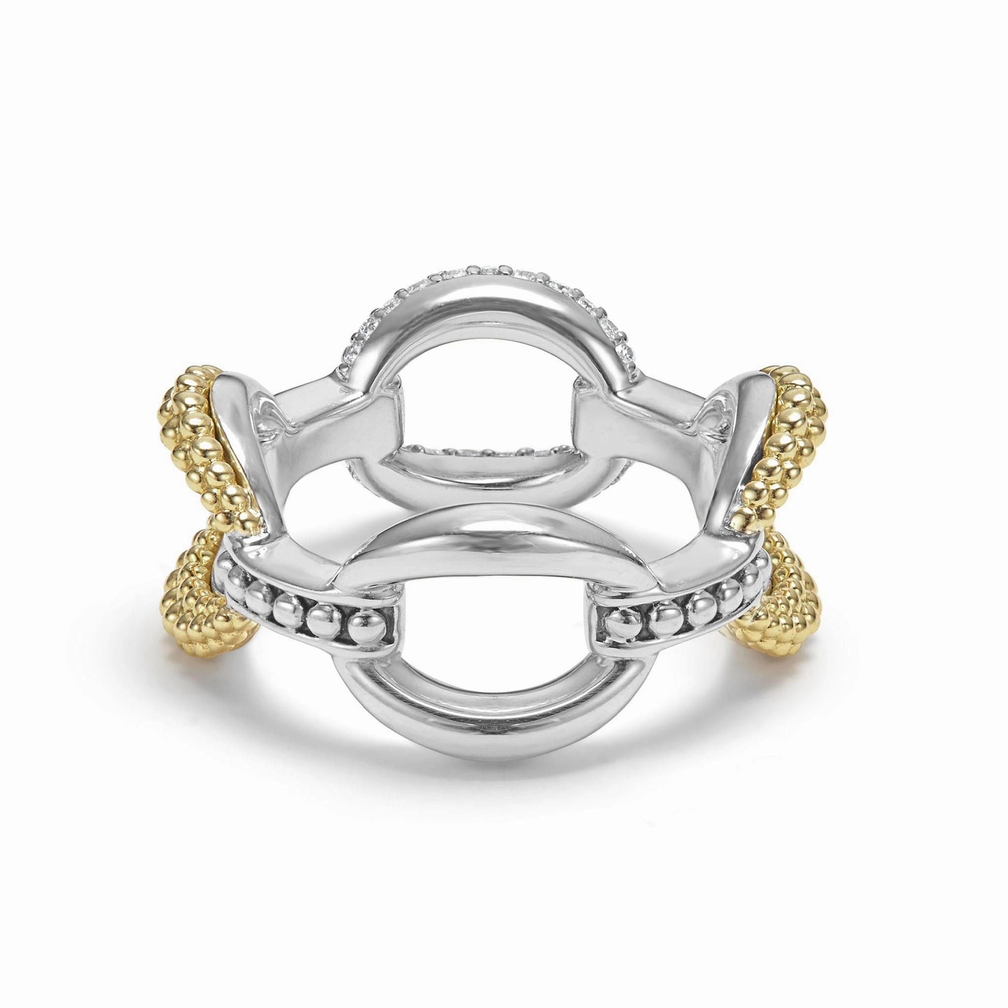 Caviar Lux Large Two-Tone Eternity Diamond Ring