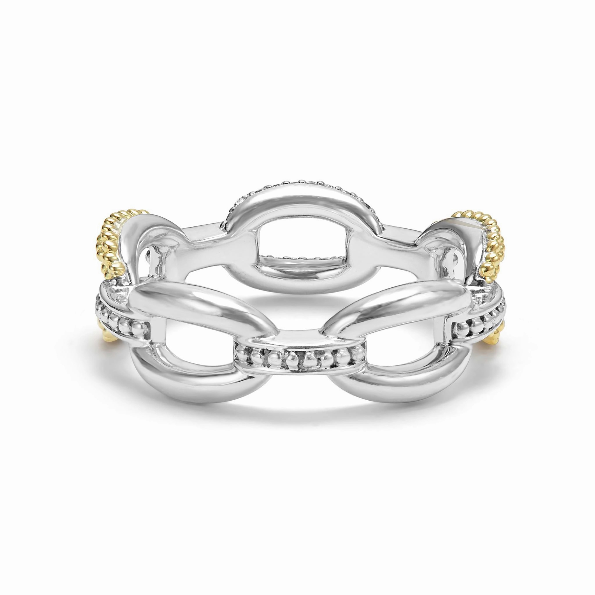 Caviar Lux Small Two-Tone Eternity Diamond Ring