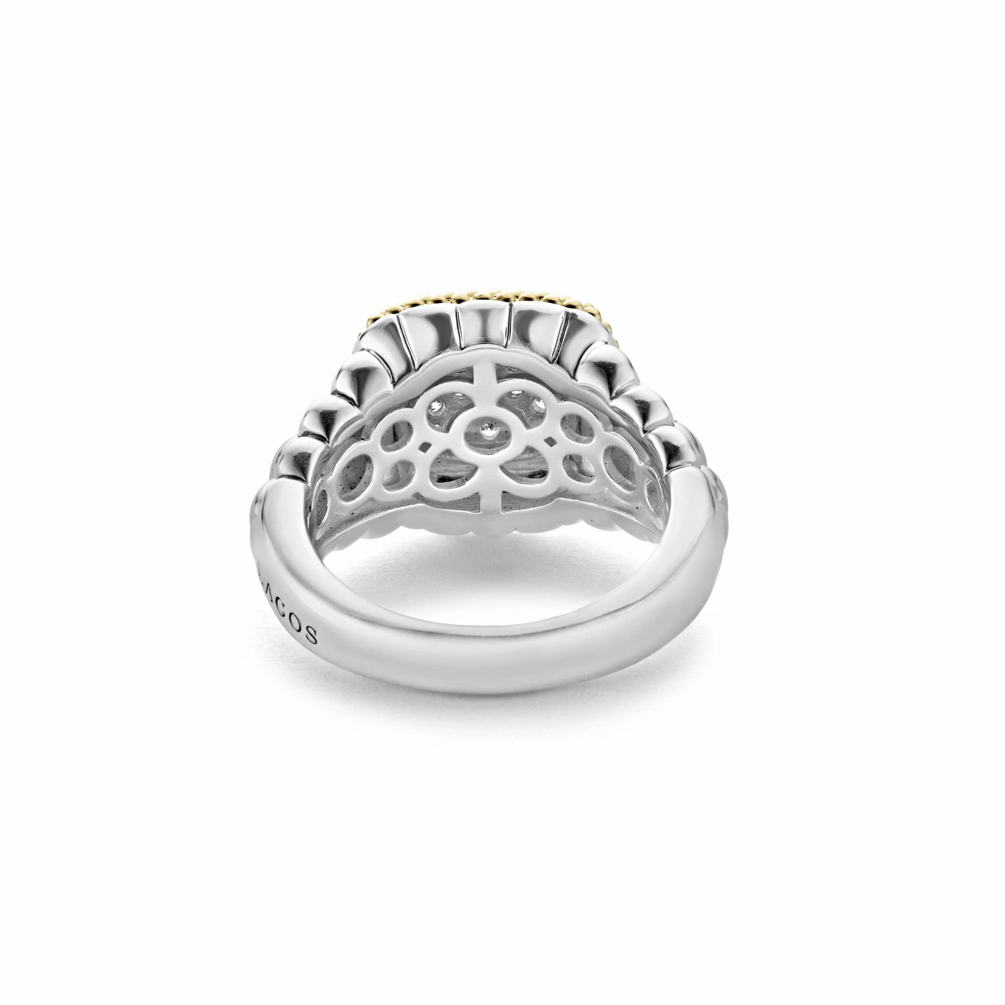 Caviar Lux Square Diamond Statement Ring