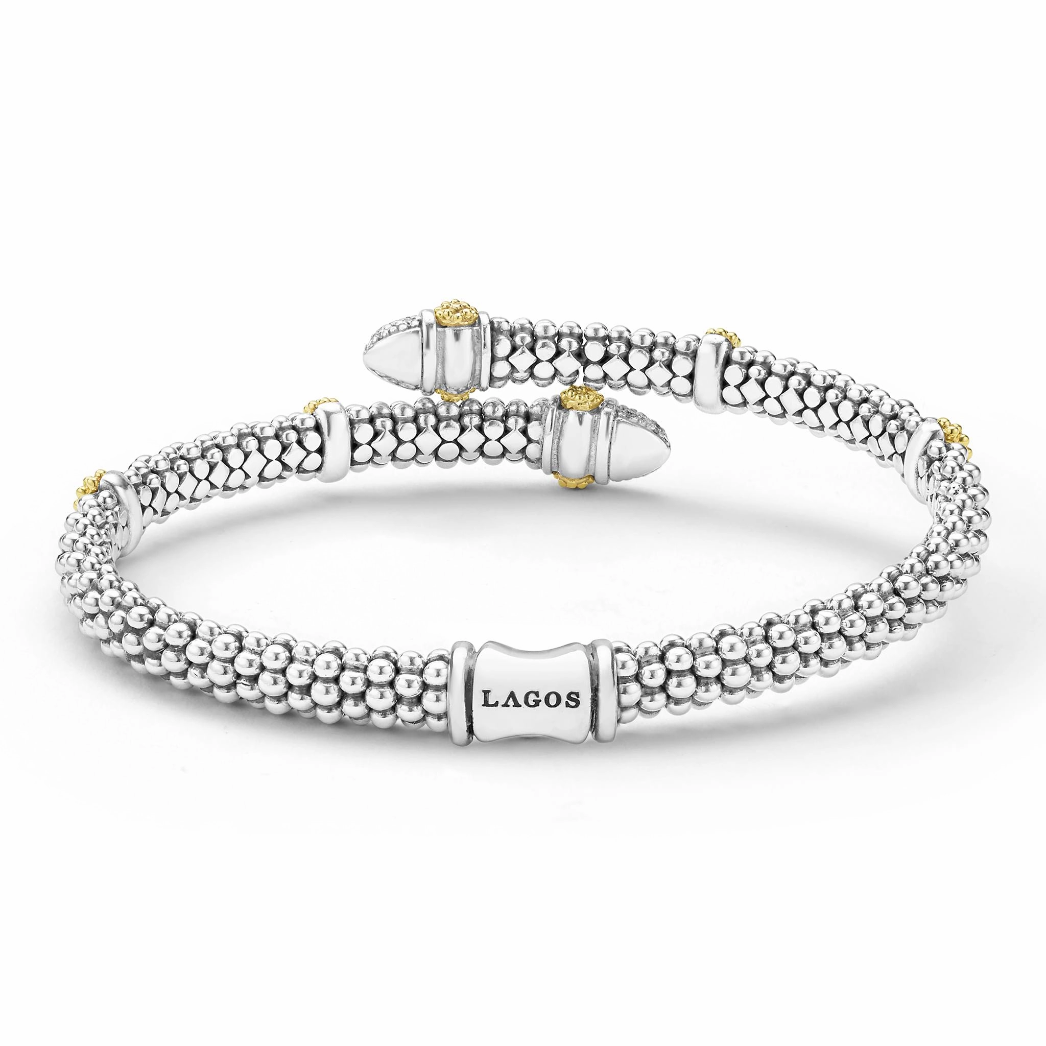 Caviar Lux Two-Tone Caviar Diamond Versa Bypass Bracelet