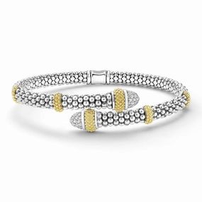 Caviar Lux Two-Tone Caviar Diamond Versa Bypass Bracelet