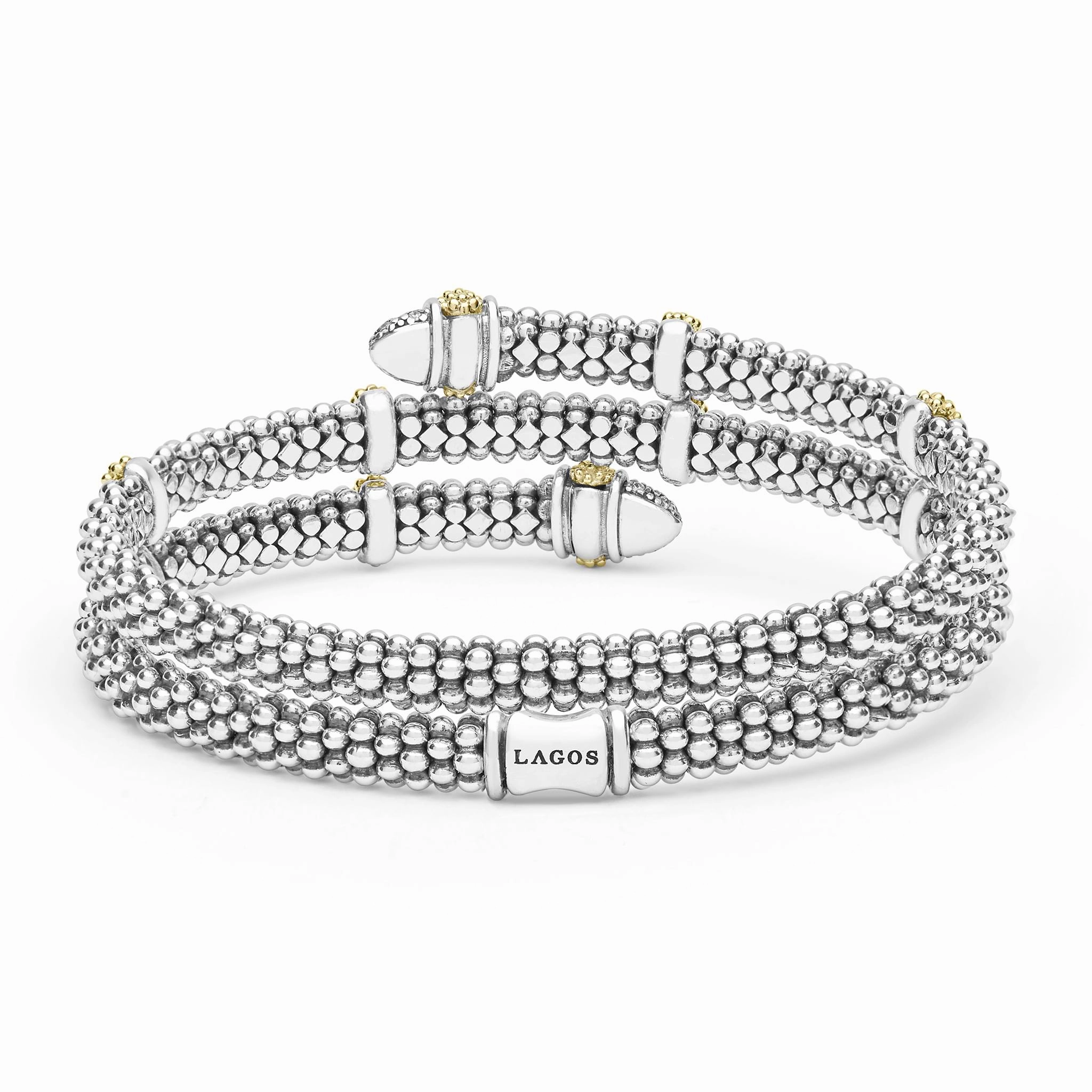 Caviar Lux Two-Tone Caviar Diamond Versa Wrap Bracelet