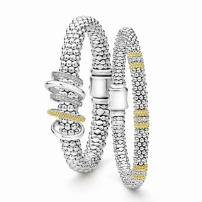 Caviar Lux Two-Tone Diamond Bracelet Gift Set