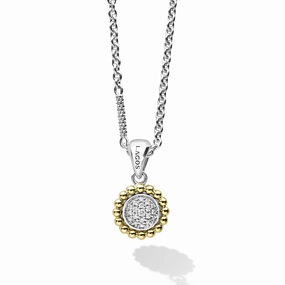 Caviar Lux Two-Tone Diamond Pendant Necklace