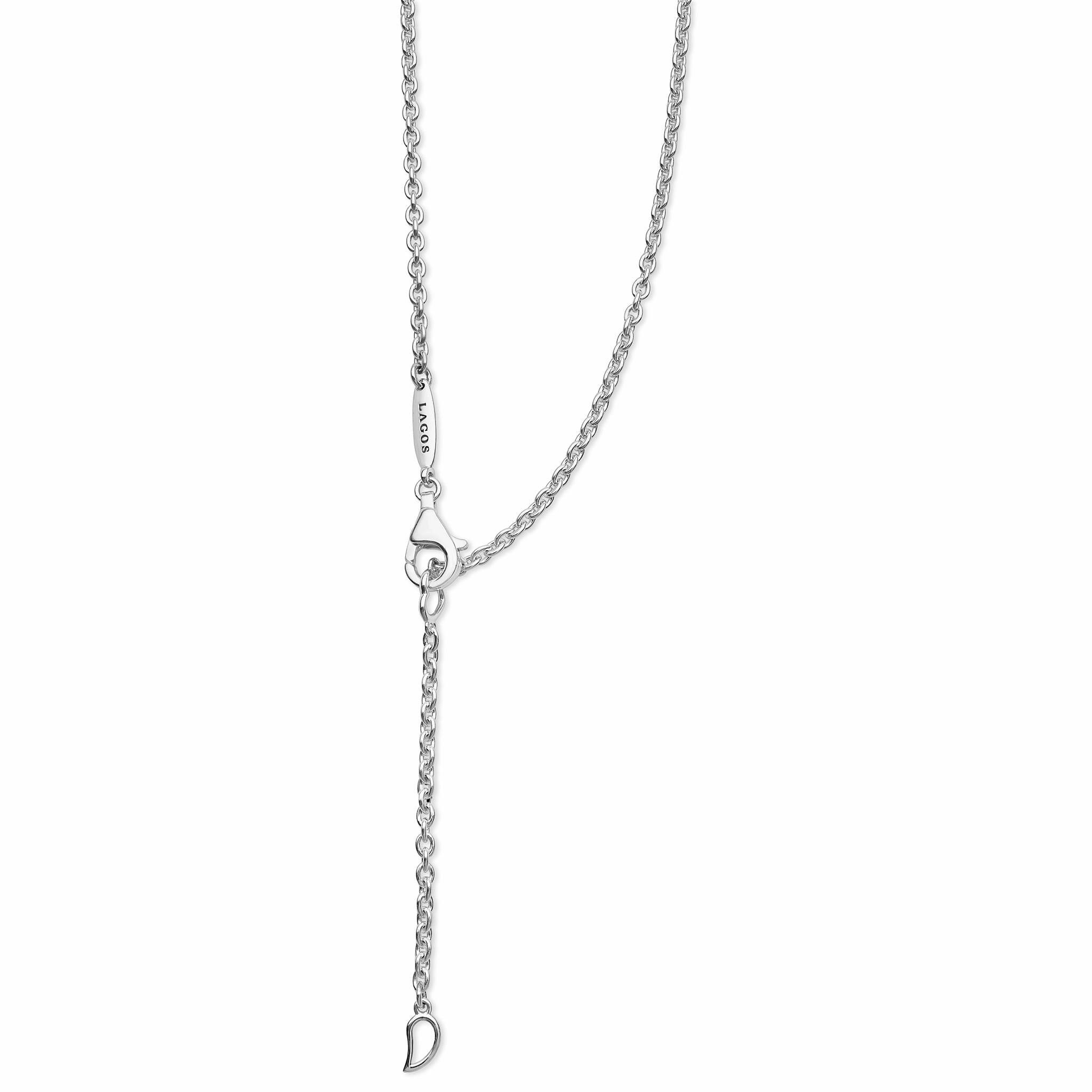 Caviar Lux Two-Tone Three Ring Diamond Pendant Necklace