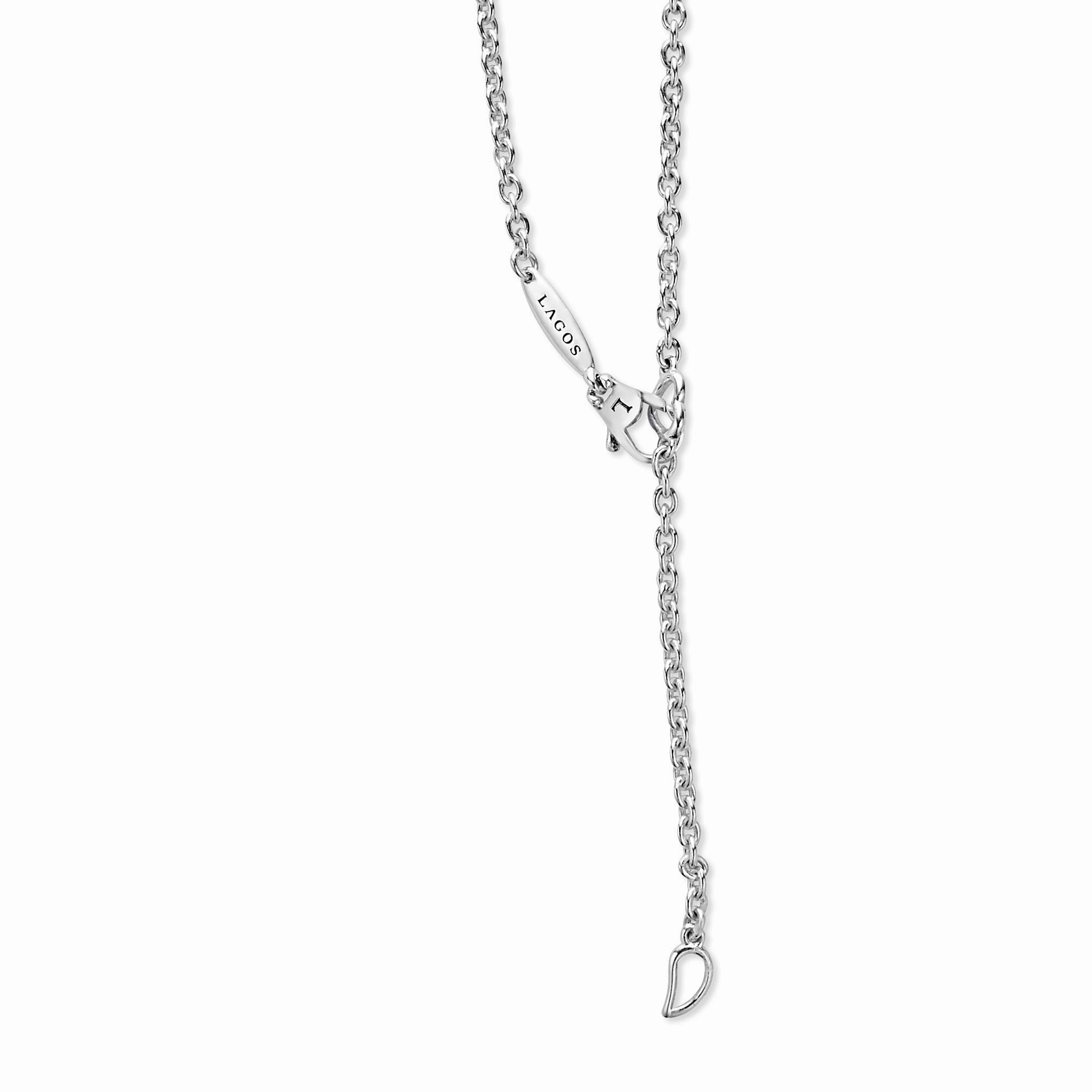 Caviar Lux Two-Tone X Diamond Necklace