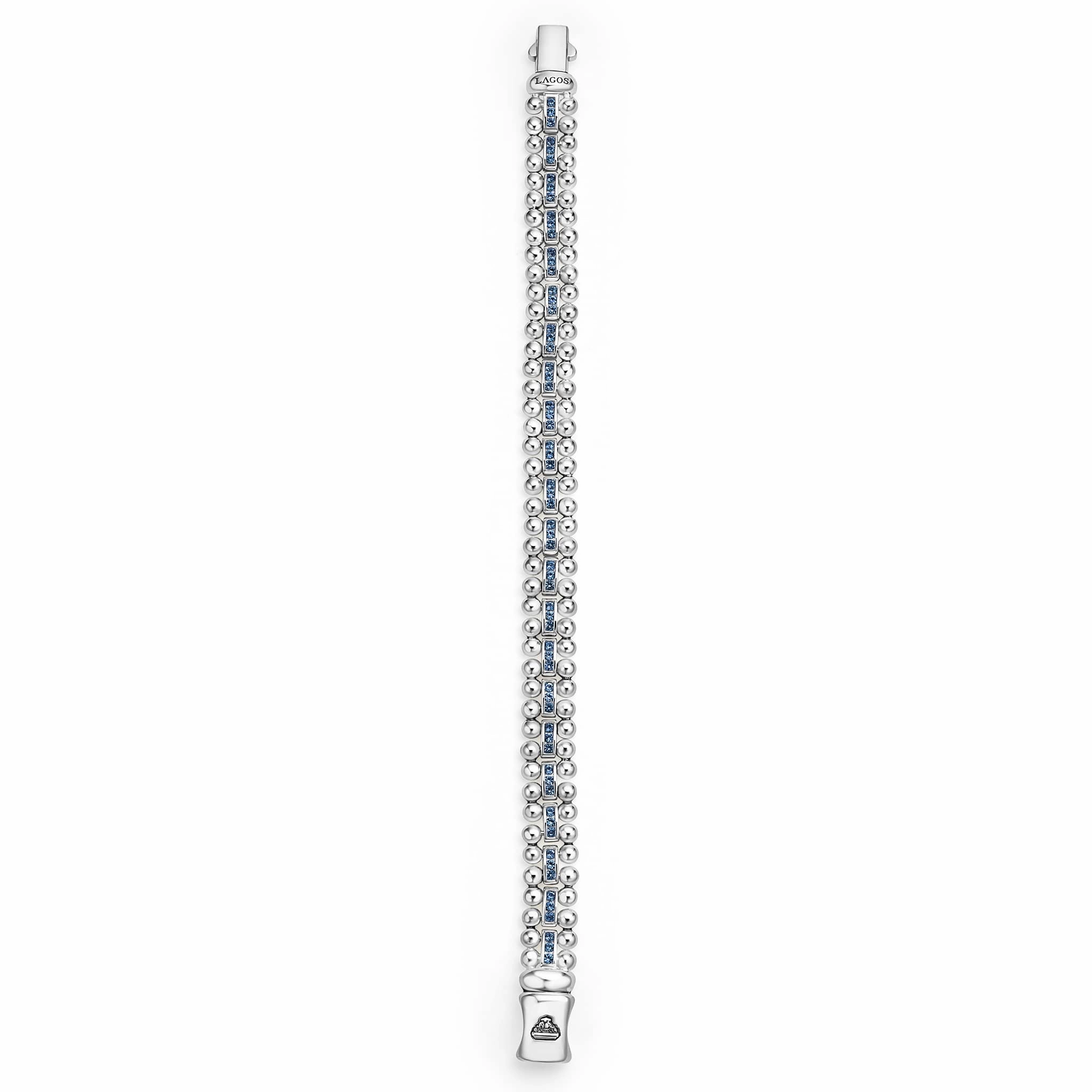Caviar Spark Blue Sapphire Link Bracelet