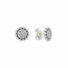 Caviar Spark Caviar Circle Diamond Stud Earrings