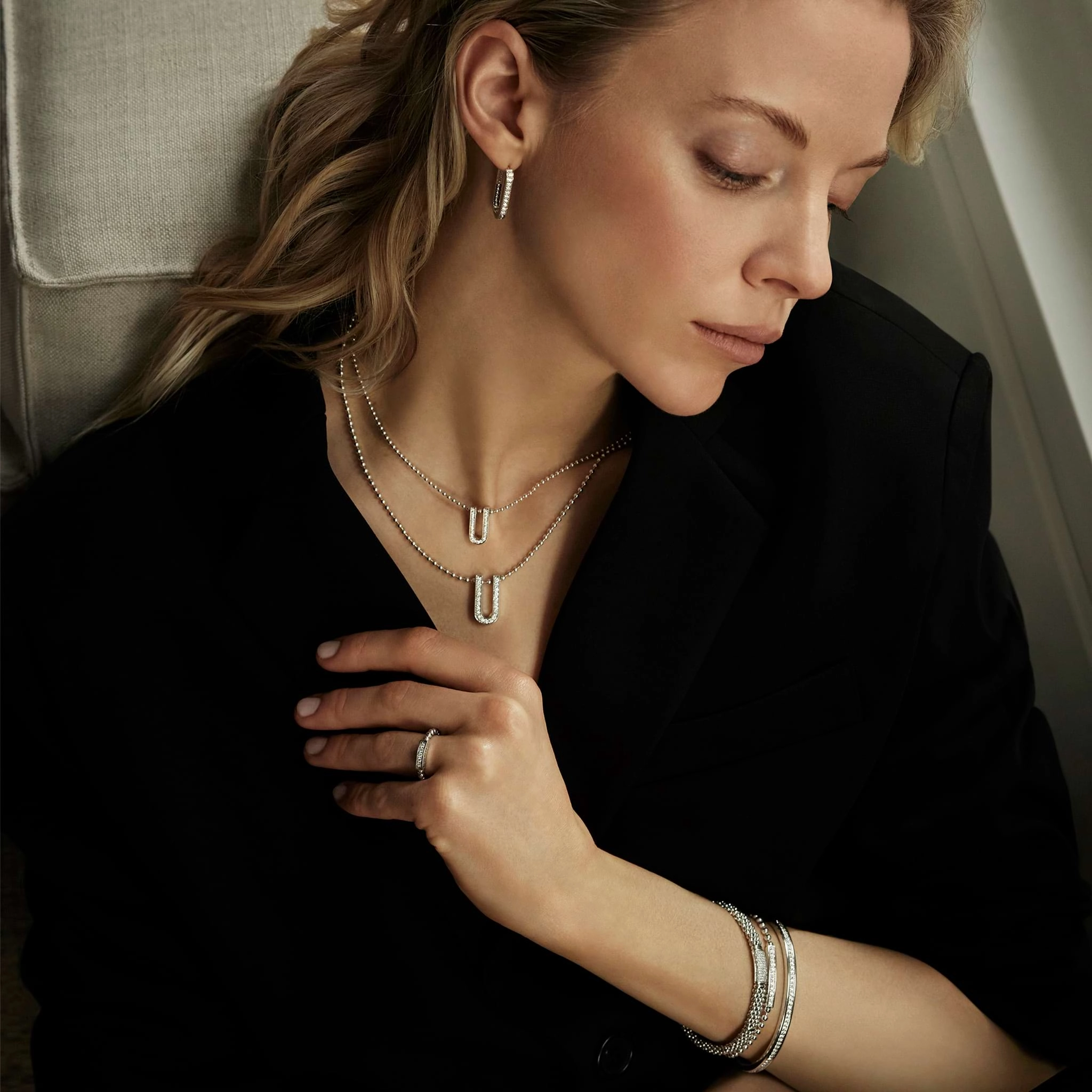 Caviar Spark Diamond Bangle Bracelet | 5mm